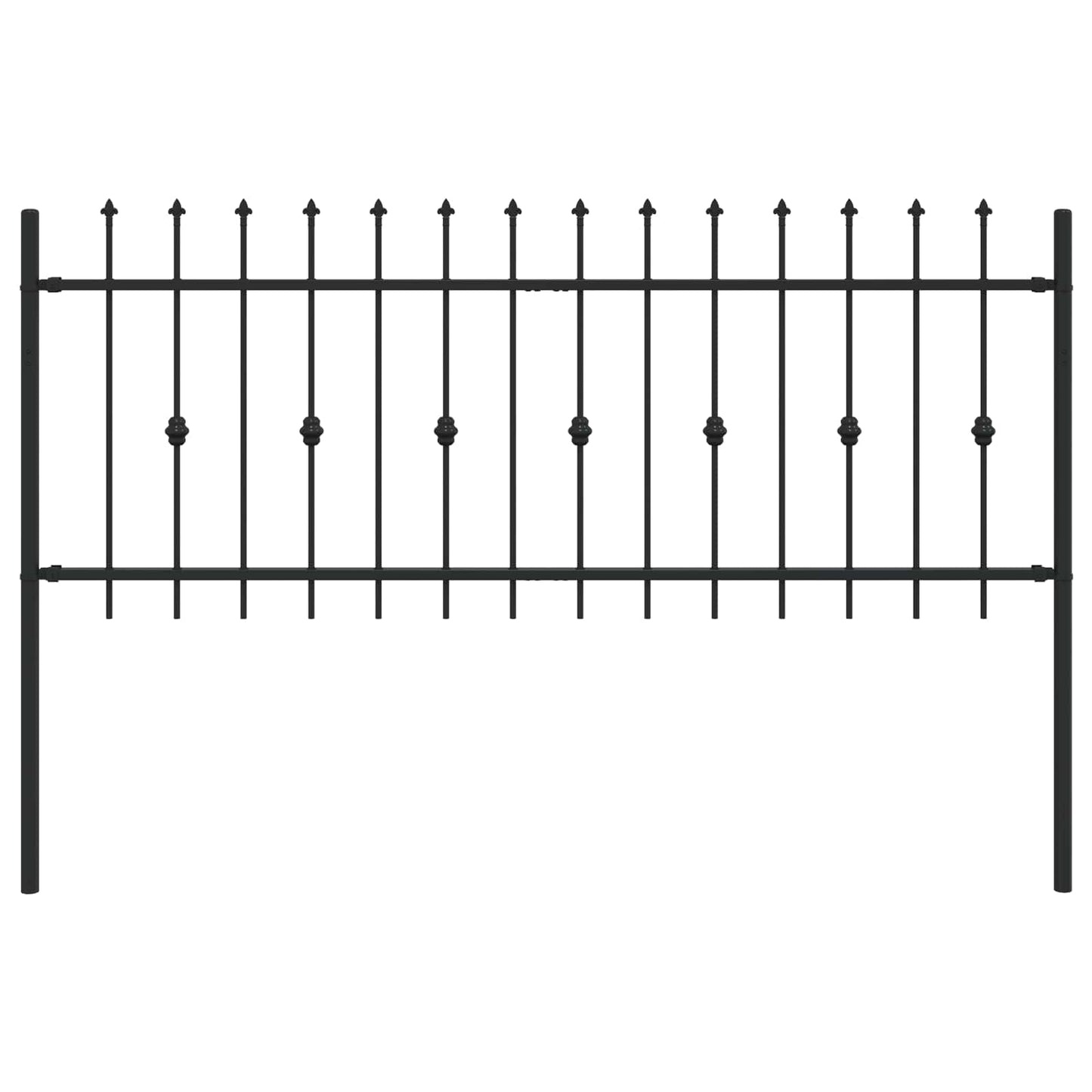 Spike Fence Asten Zwart 200 x 130 cm Gepoedercoat staal is nu te koop bij PeponiXL, paradijselijk wonen!