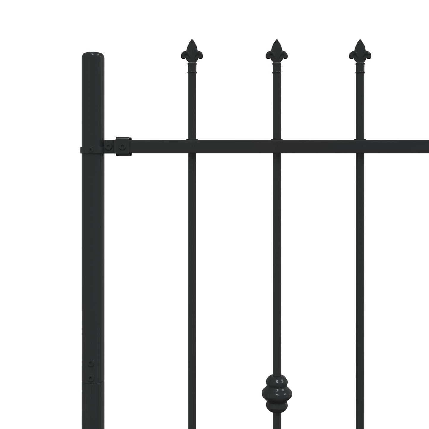 Spike Fence Asten Zwart 200 x 150 cm Gepoedercoat staal is nu te koop bij PeponiXL, paradijselijk wonen!