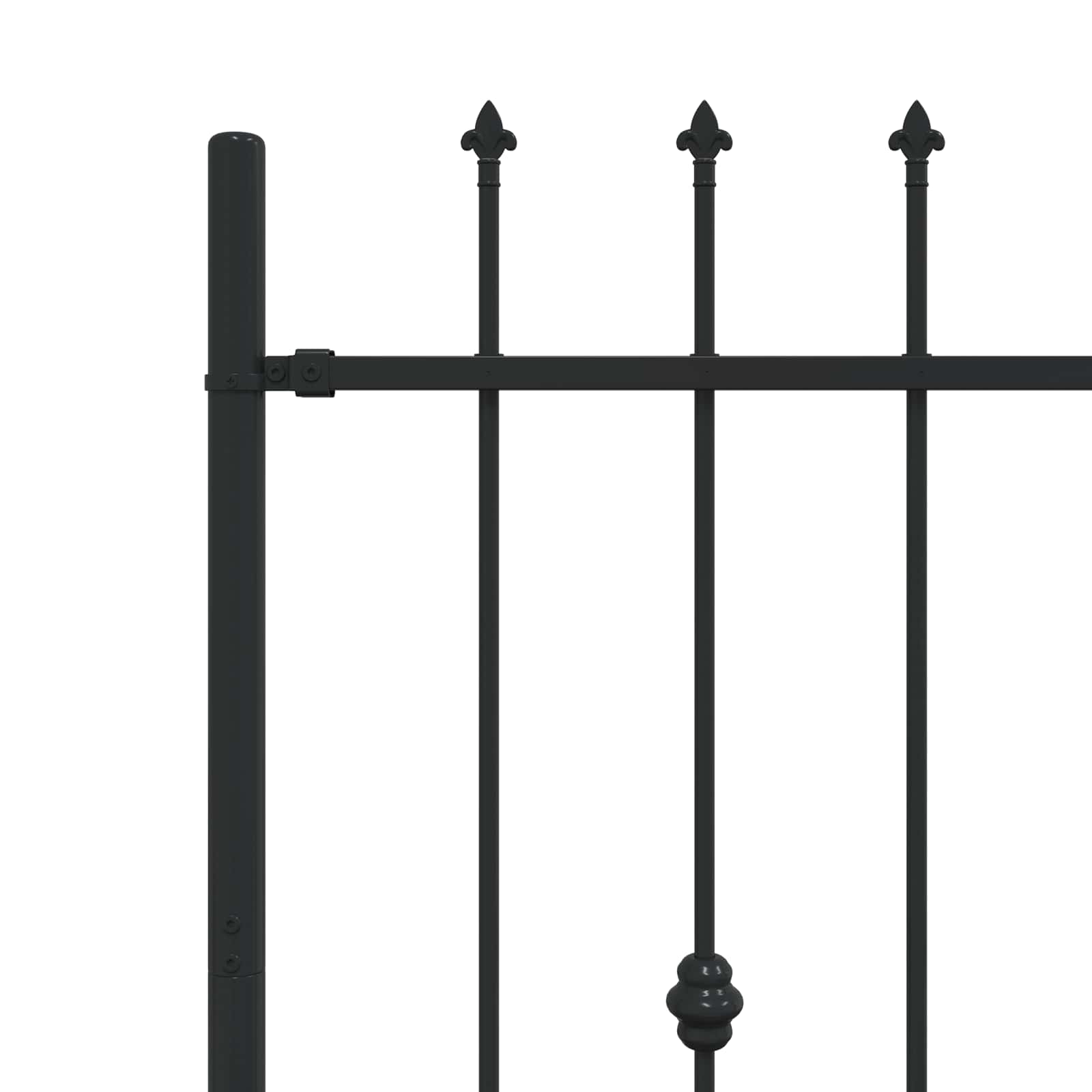 Spike Fence Asten Zwart 200 x 150 cm Gepoedercoat staal is nu te koop bij PeponiXL, paradijselijk wonen!
