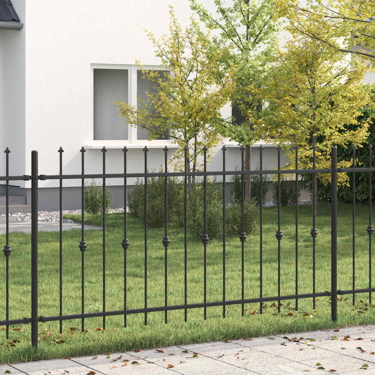 Spike Fence Asten Zwart 200 x 150 cm Gepoedercoat staal is nu te koop bij PeponiXL, paradijselijk wonen!