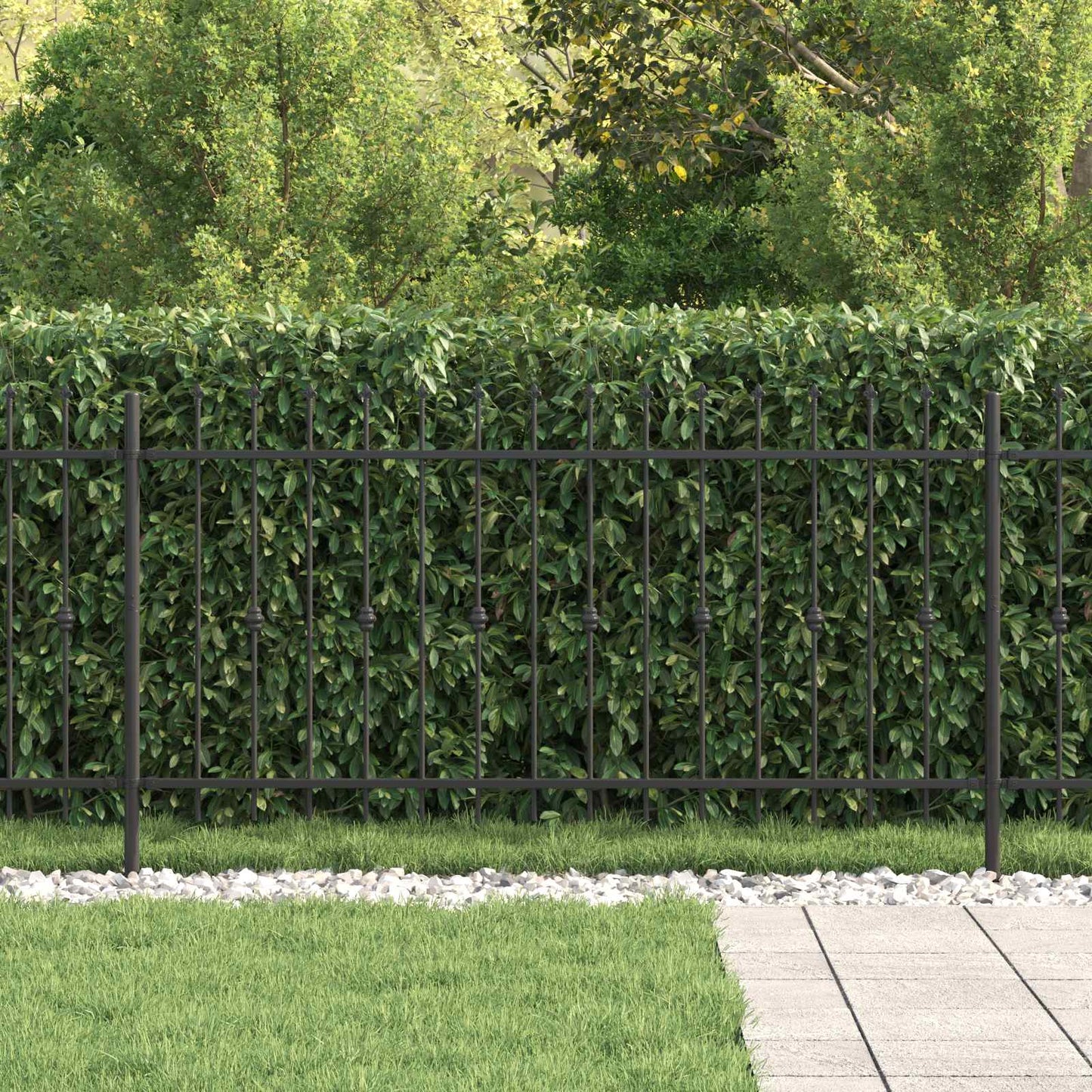 Spike Fence Asten Zwart 200 x 150 cm Gepoedercoat staal is nu te koop bij PeponiXL, paradijselijk wonen!