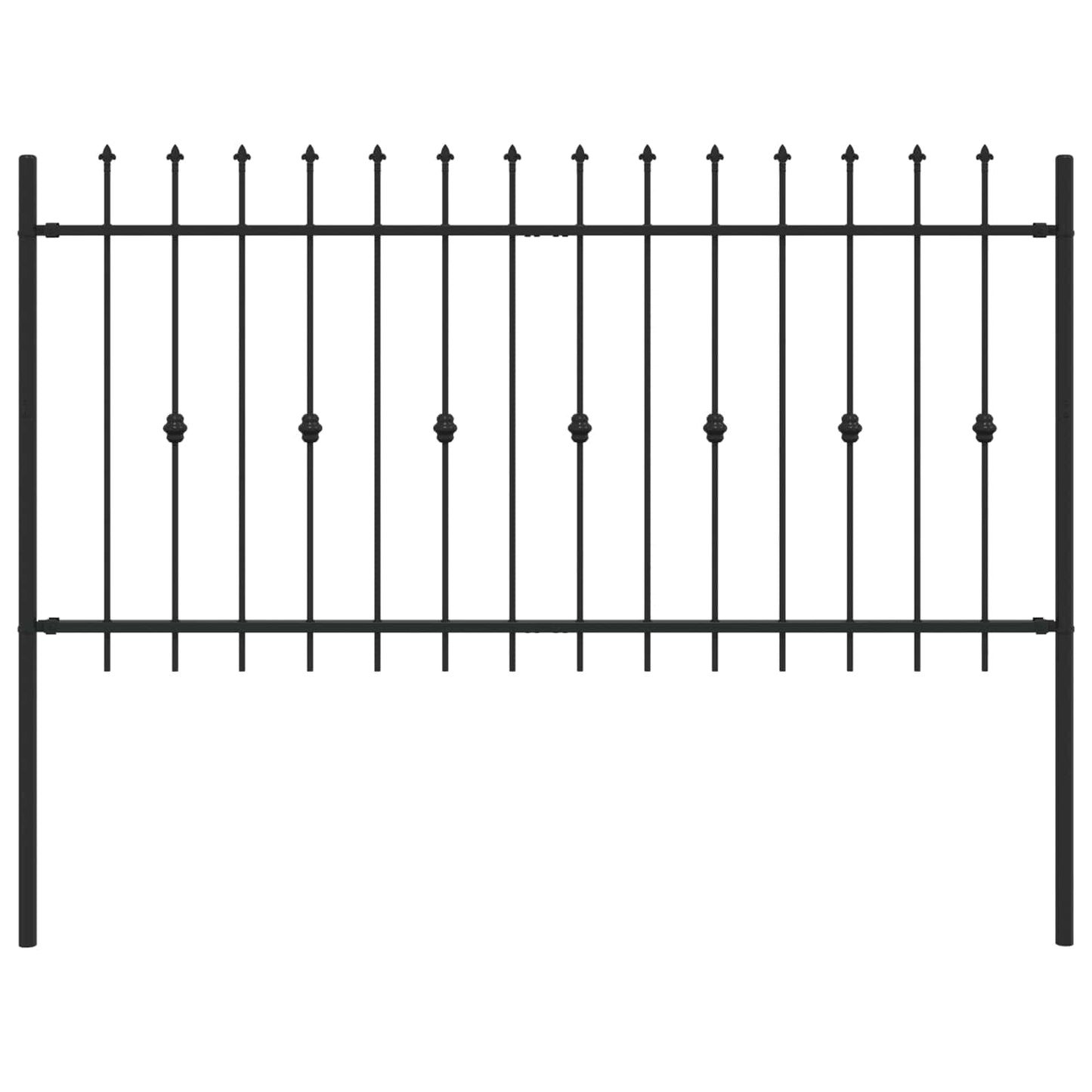 Spike Fence Asten Zwart 200 x 150 cm Gepoedercoat staal is nu te koop bij PeponiXL, paradijselijk wonen!