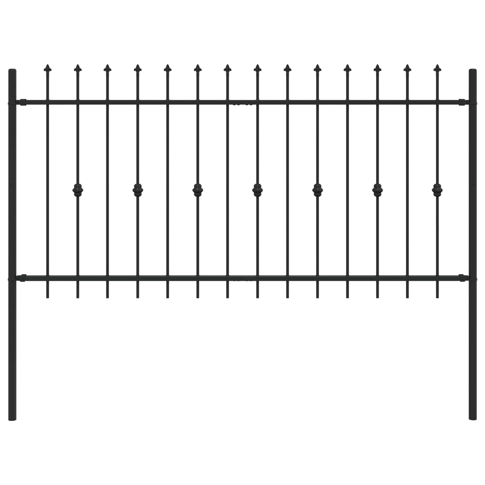 Spike Fence Asten Zwart 200 x 150 cm Gepoedercoat staal is nu te koop bij PeponiXL, paradijselijk wonen!