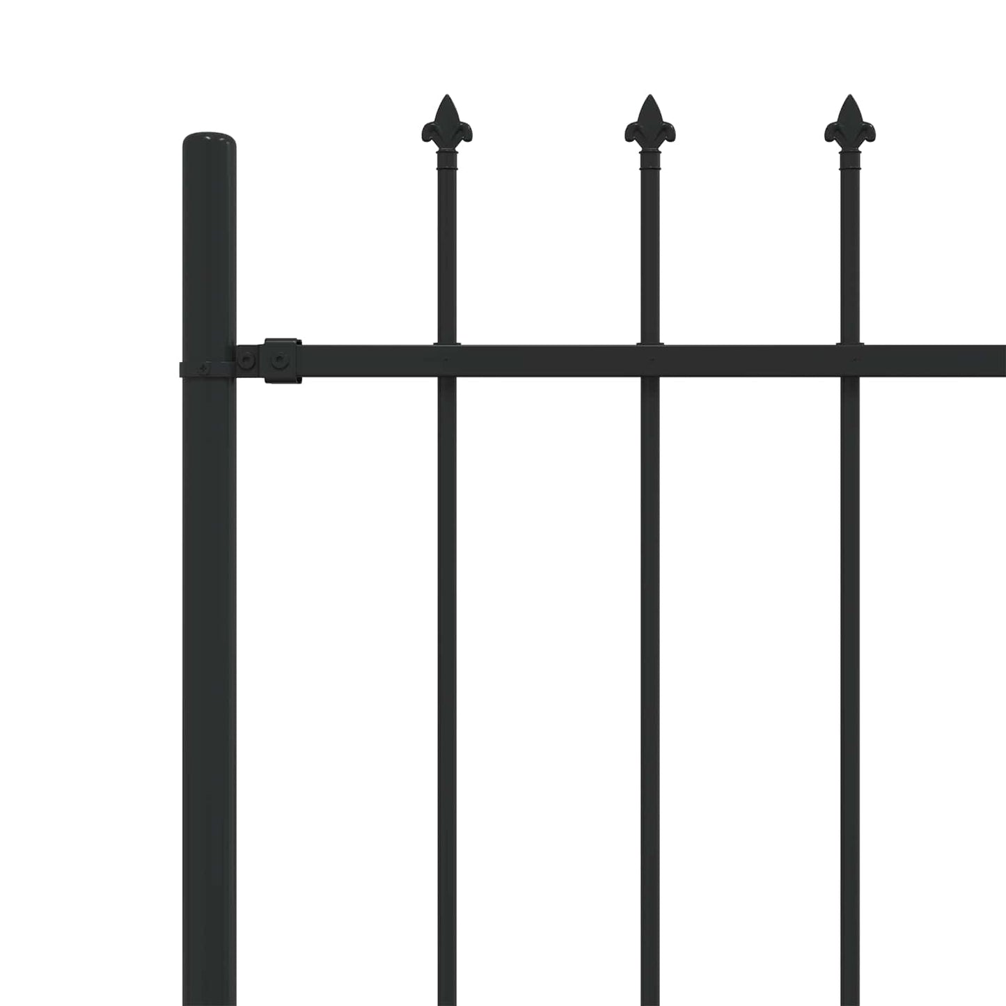 Spike Fence Asten Zwart 200 x 200 cm Gepoedercoat staal is nu te koop bij PeponiXL, paradijselijk wonen!