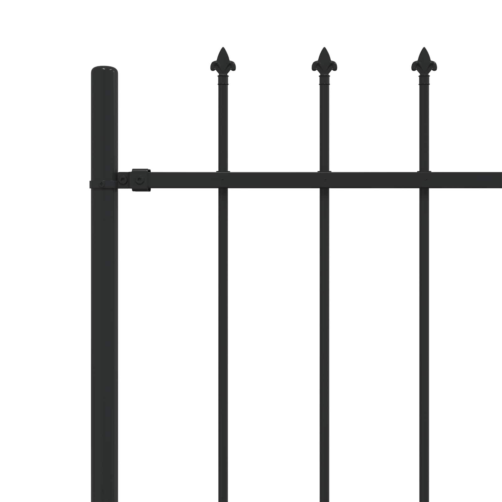 Spike Fence Asten Zwart 200 x 200 cm Gepoedercoat staal is nu te koop bij PeponiXL, paradijselijk wonen!