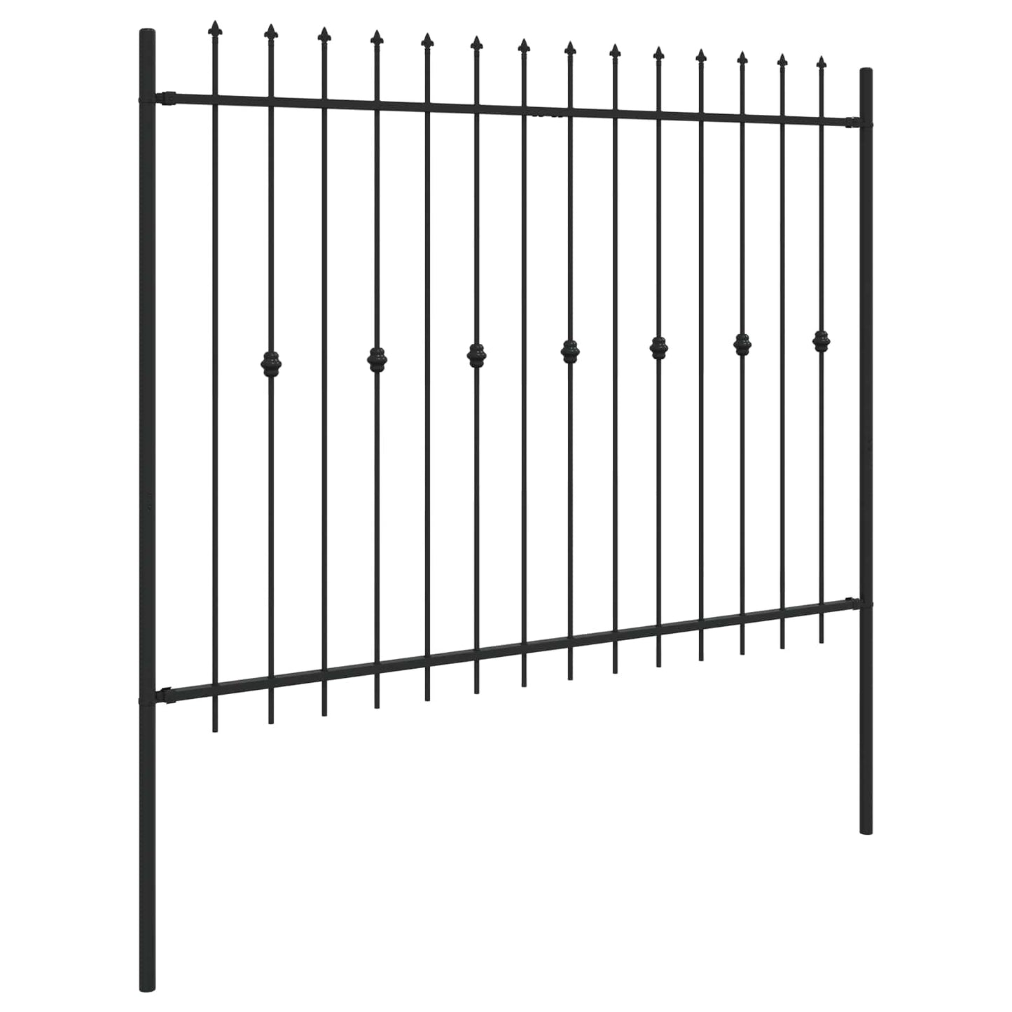 Spike Fence Asten Zwart 200 x 200 cm Gepoedercoat staal is nu te koop bij PeponiXL, paradijselijk wonen!
