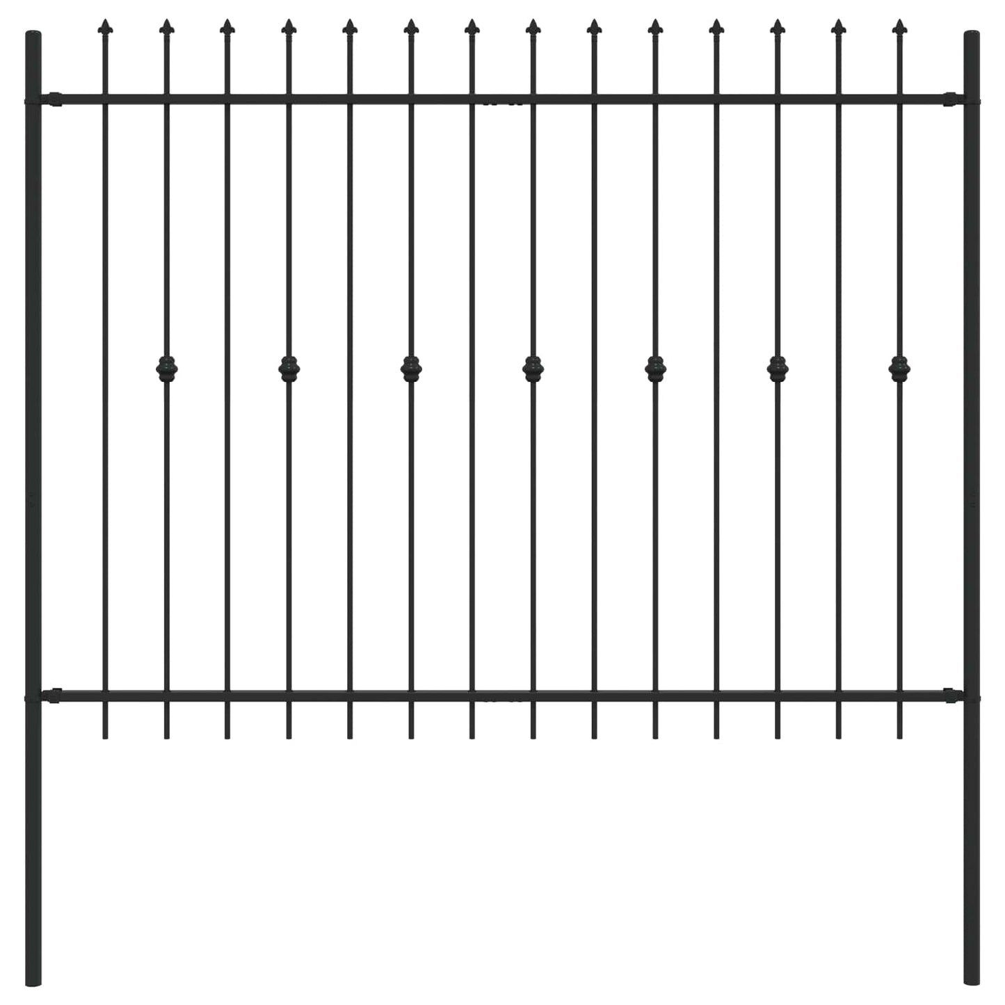 Spike Fence Asten Zwart 200 x 200 cm Gepoedercoat staal is nu te koop bij PeponiXL, paradijselijk wonen!