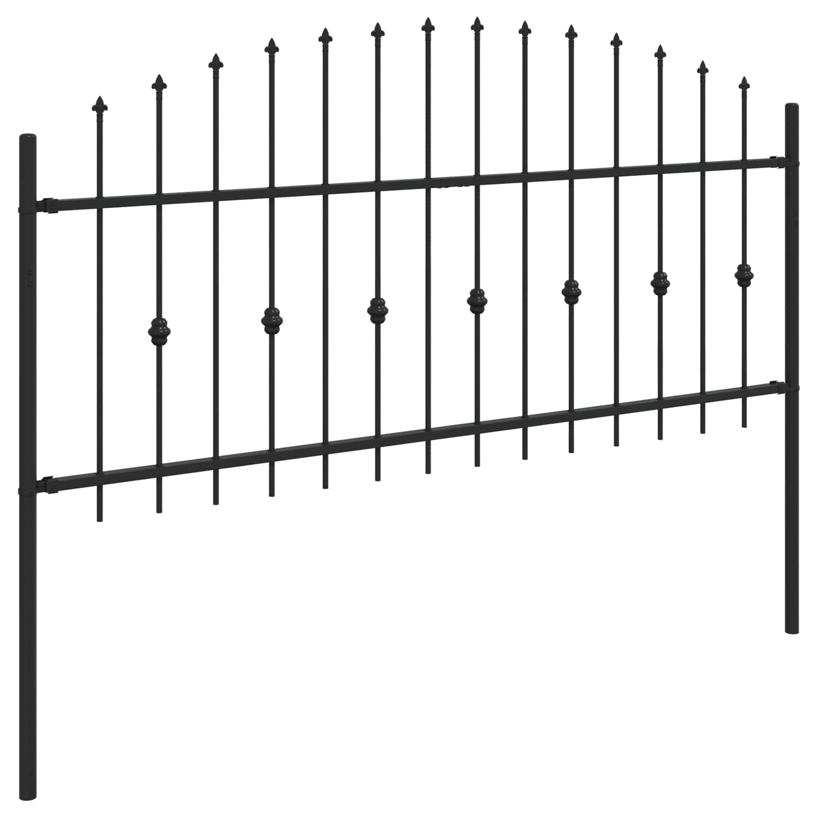 Spike Fence Asten Zwart 200 x 130 cm Gepoedercoat staal is nu te koop bij PeponiXL, paradijselijk wonen!