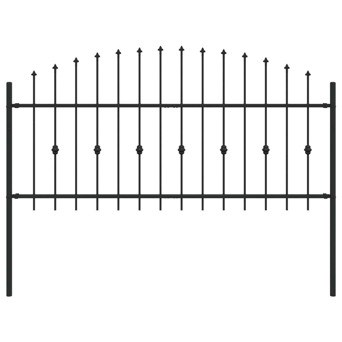 Spike Fence Asten Zwart 200 x 130 cm Gepoedercoat staal is nu te koop bij PeponiXL, paradijselijk wonen!