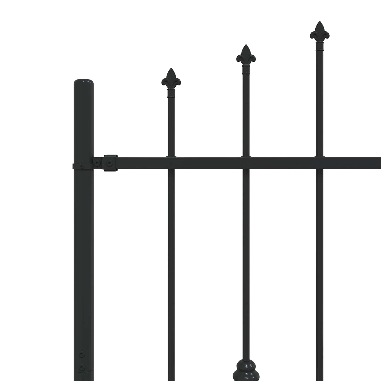 Spike Fence Asten Zwart 200 x 150 cm Gepoedercoat staal is nu te koop bij PeponiXL, paradijselijk wonen!
