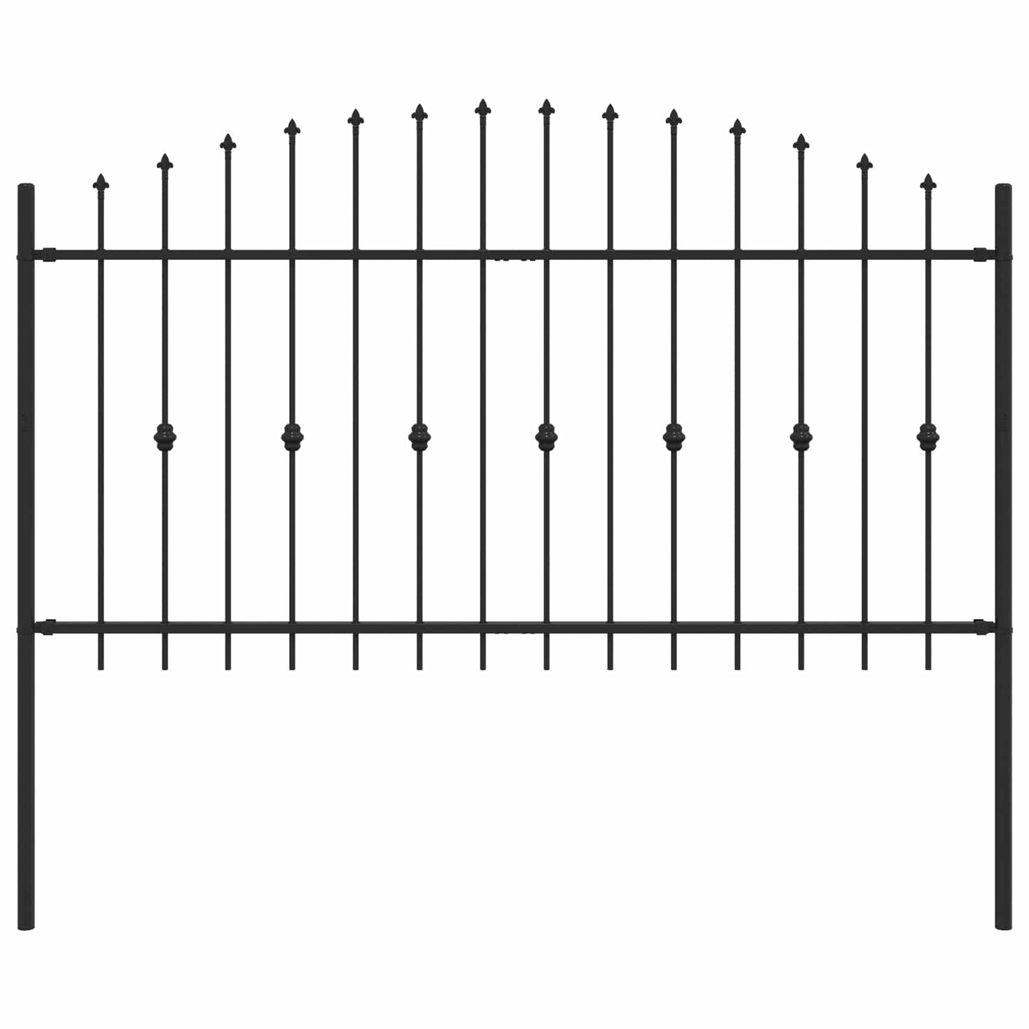 Spike Fence Asten Zwart 200 x 150 cm Gepoedercoat staal is nu te koop bij PeponiXL, paradijselijk wonen!