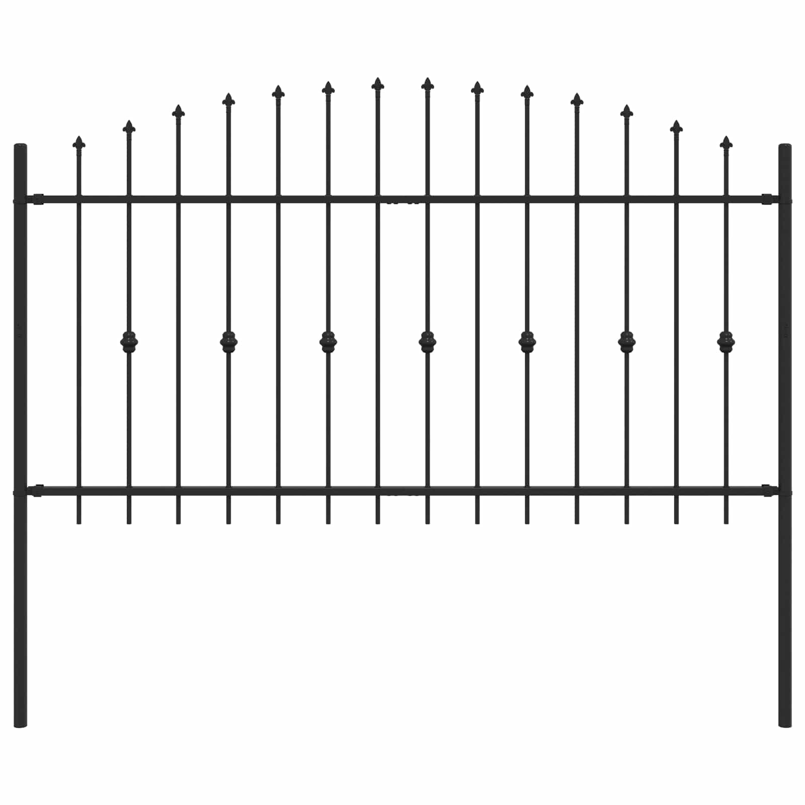 Spike Fence Asten Zwart 200 x 150 cm Gepoedercoat staal is nu te koop bij PeponiXL, paradijselijk wonen!