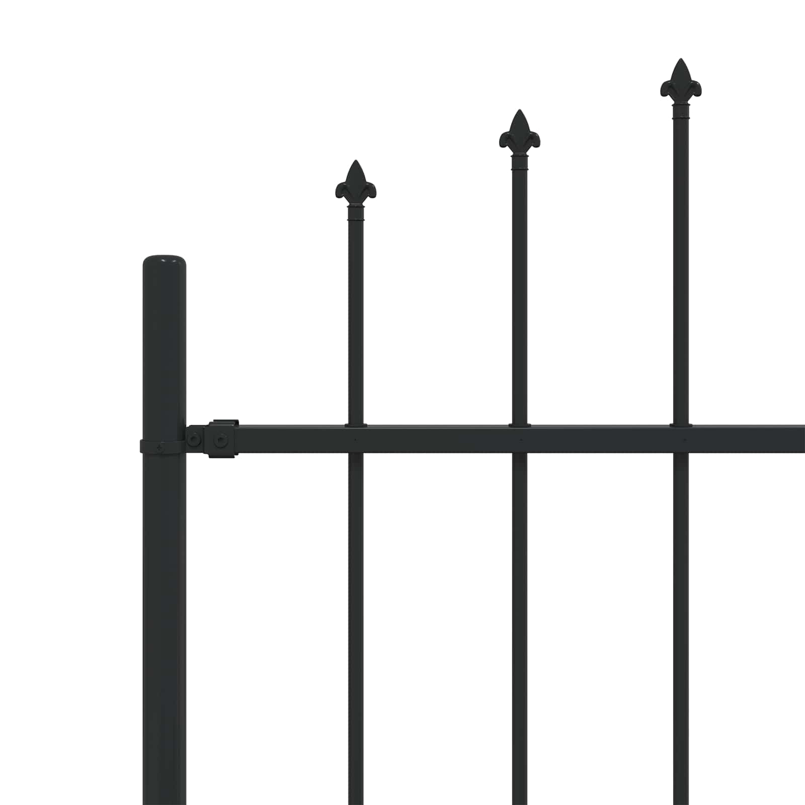 Spike Fence Asten Zwart 200 x 200 cm Gepoedercoat staal is nu te koop bij PeponiXL, paradijselijk wonen!