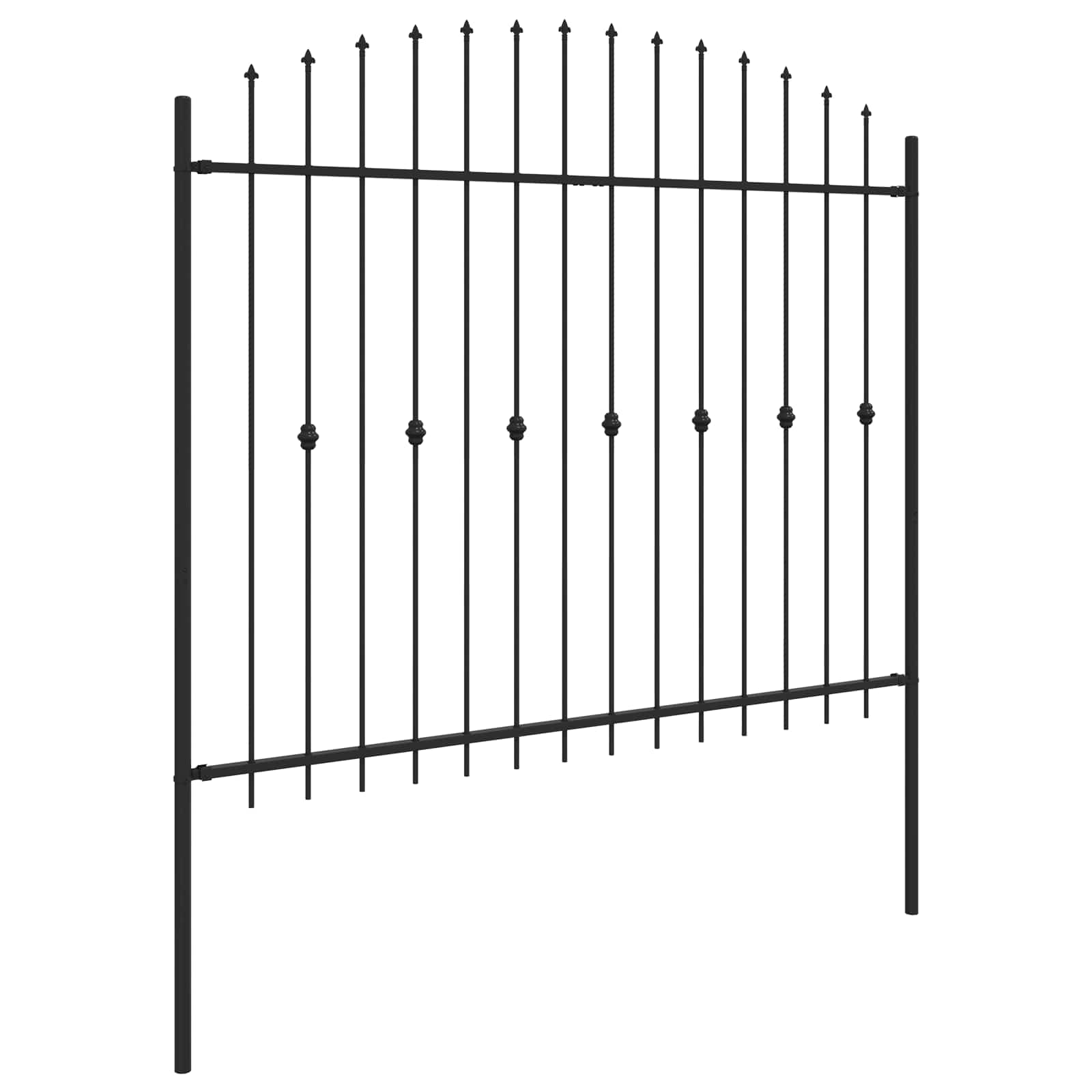 Spike Fence Asten Zwart 200 x 200 cm Gepoedercoat staal is nu te koop bij PeponiXL, paradijselijk wonen!