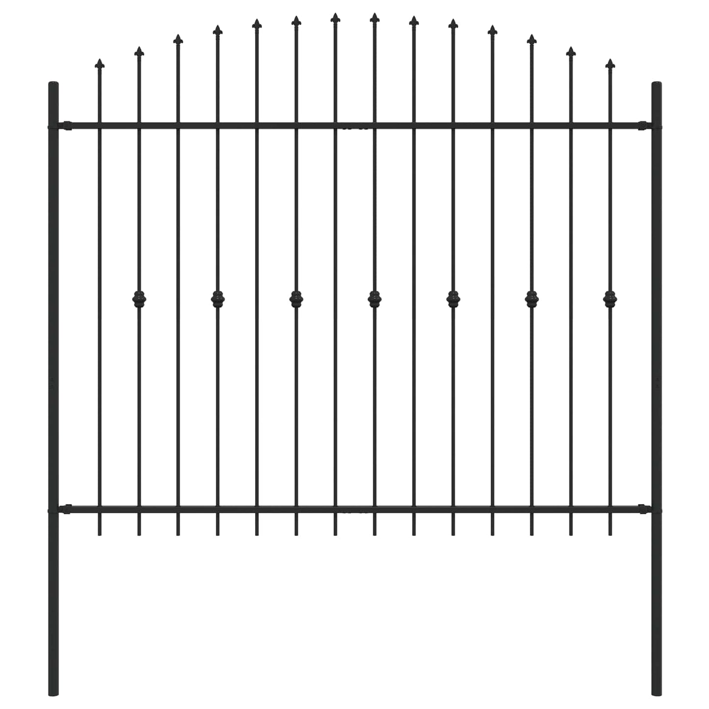 Spike Fence Asten Zwart 200 x 200 cm Gepoedercoat staal is nu te koop bij PeponiXL, paradijselijk wonen!