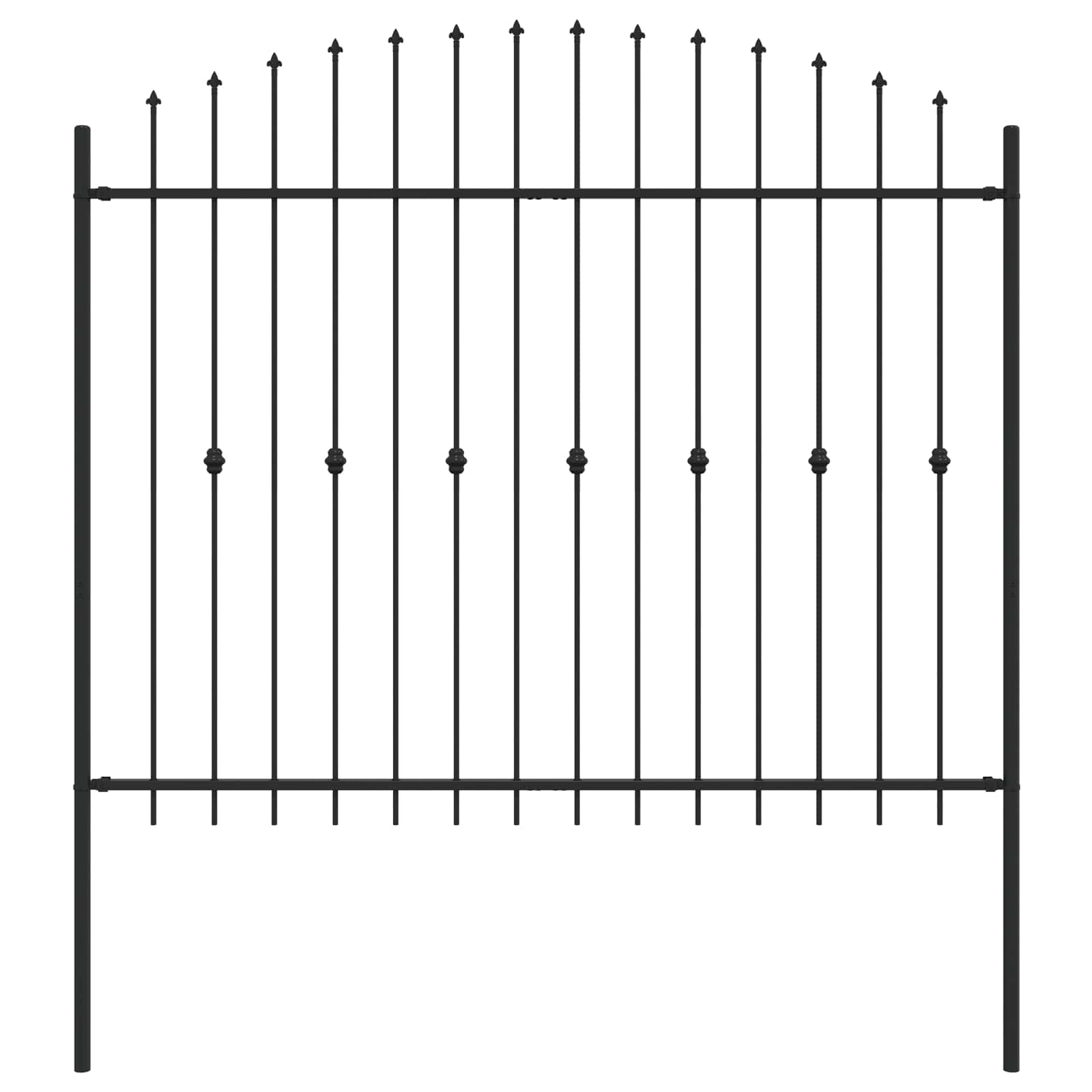 Spike Fence Asten Zwart 200 x 200 cm Gepoedercoat staal is nu te koop bij PeponiXL, paradijselijk wonen!