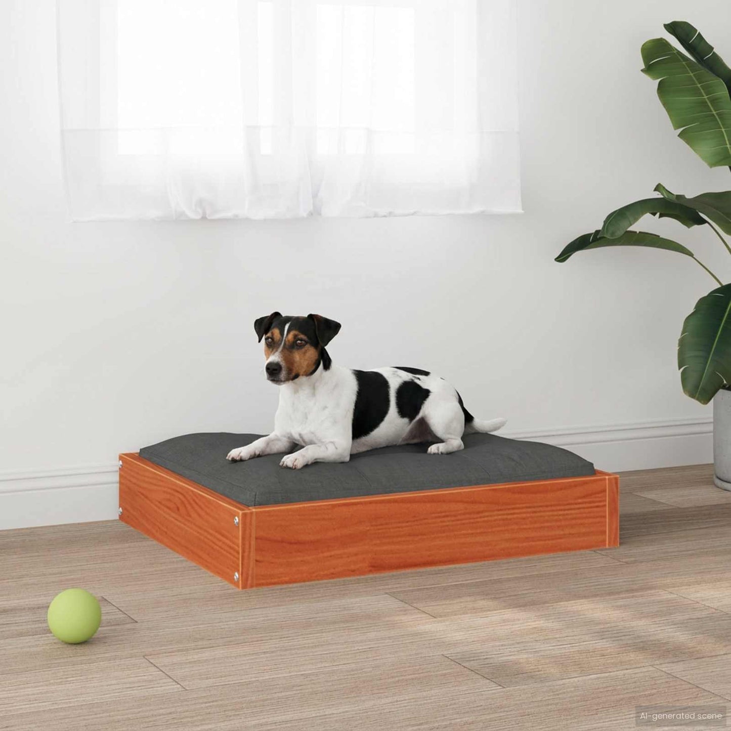 Hondenbed Wasbruin 51,5 x 44 x 9 cm Massief Vurenhout is nu te koop bij PeponiXL, paradijselijk wonen!