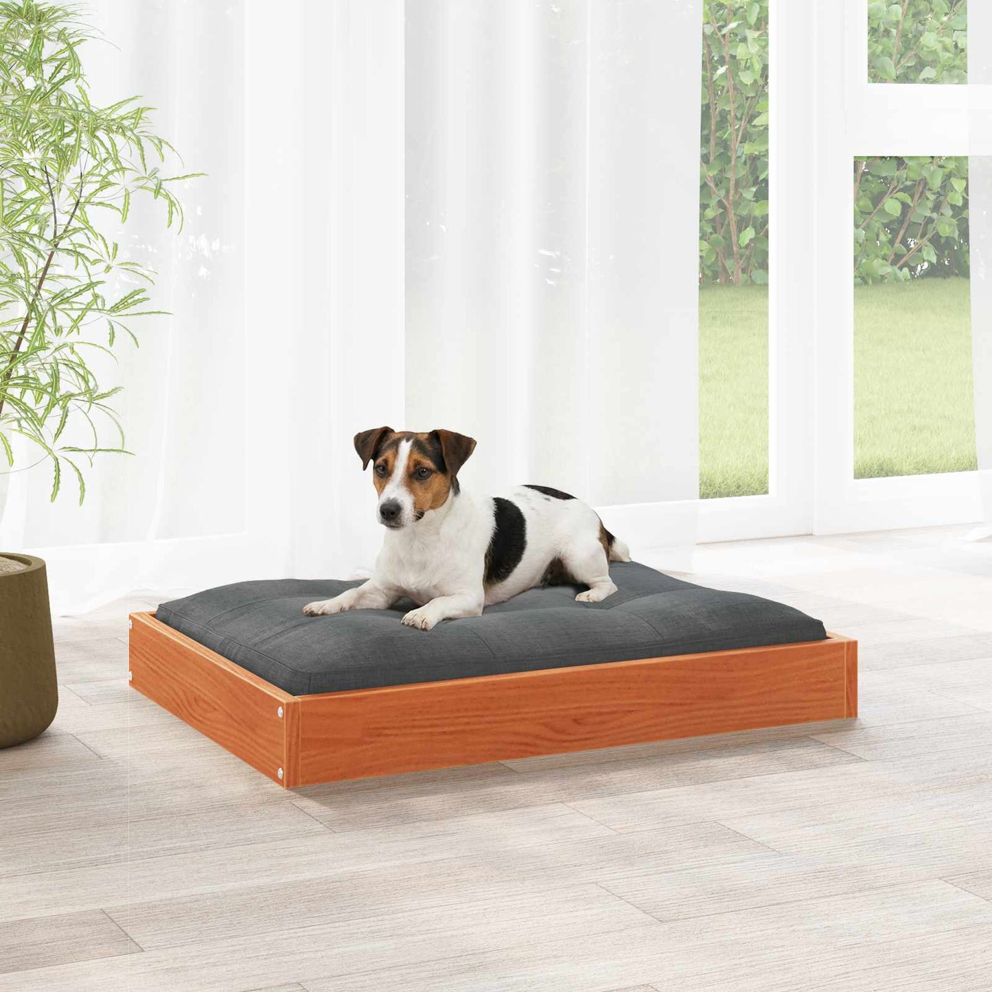 Hondenbed Wasbruin 72 x 54 x 9 cm Massief Vurenhout is nu te koop bij PeponiXL, paradijselijk wonen!