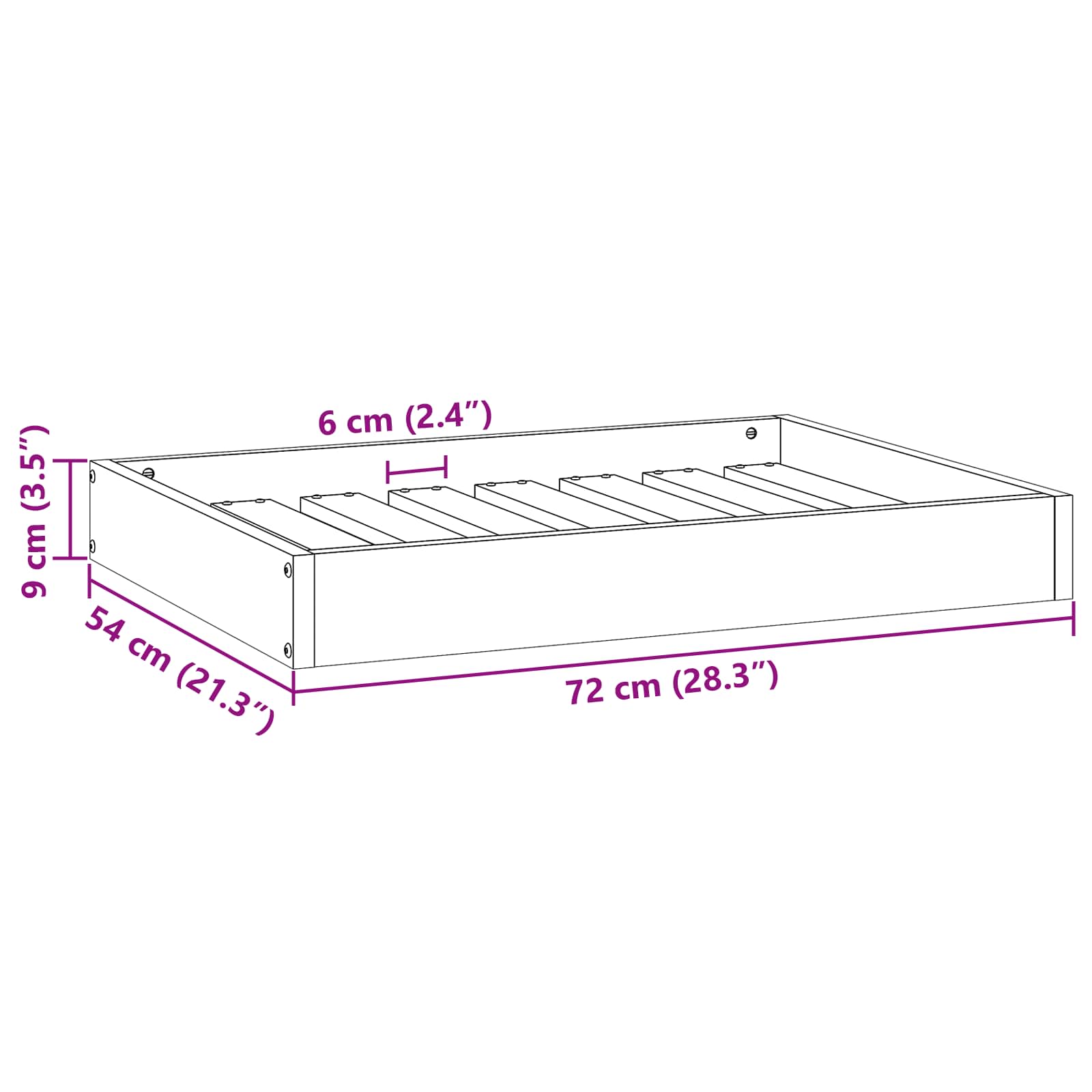 Hondenbed Wasbruin 72 x 54 x 9 cm Massief Vurenhout is nu te koop bij PeponiXL, paradijselijk wonen!