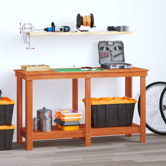 Werkbank Waskleur Bruin 140 x 50 x 80 cm Massief grenenhout is nu te koop bij PeponiXL, paradijselijk wonen!