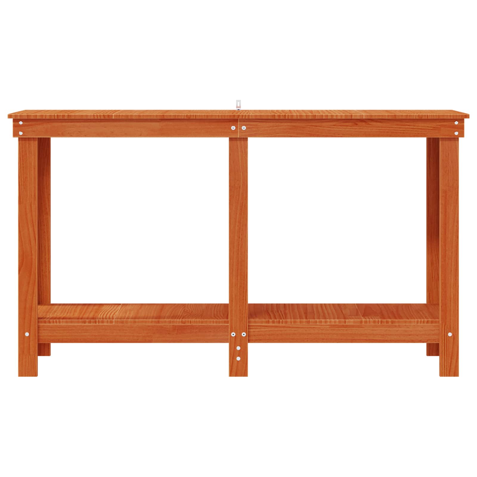 Werkbank Waskleur Bruin 140 x 50 x 80 cm Massief grenenhout is nu te koop bij PeponiXL, paradijselijk wonen!