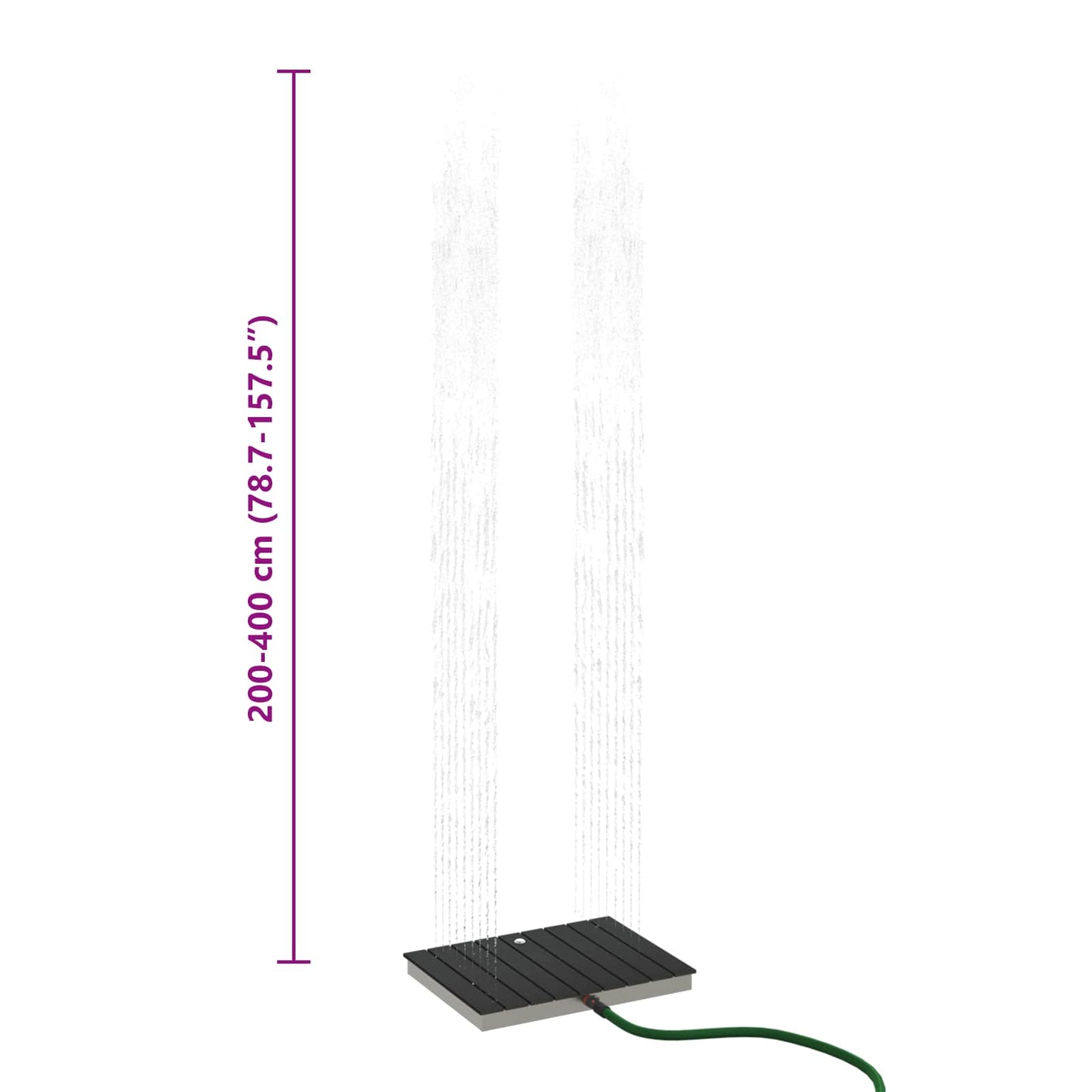 Tuin vloershower WPC en RVS 201 Antraciet