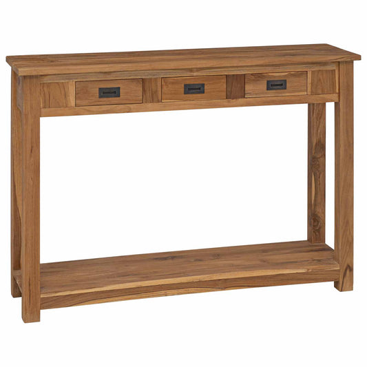 Wandtafel Naturel 110 x 30 x 80 cm Massief Teakhout is nu te koop bij PeponiXL, paradijselijk wonen!