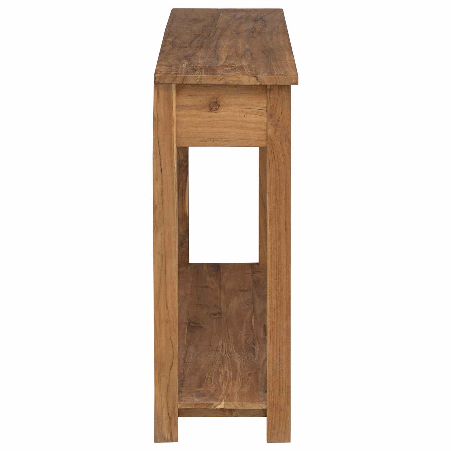 Wandtafel Naturel 110 x 30 x 80 cm Massief Teakhout