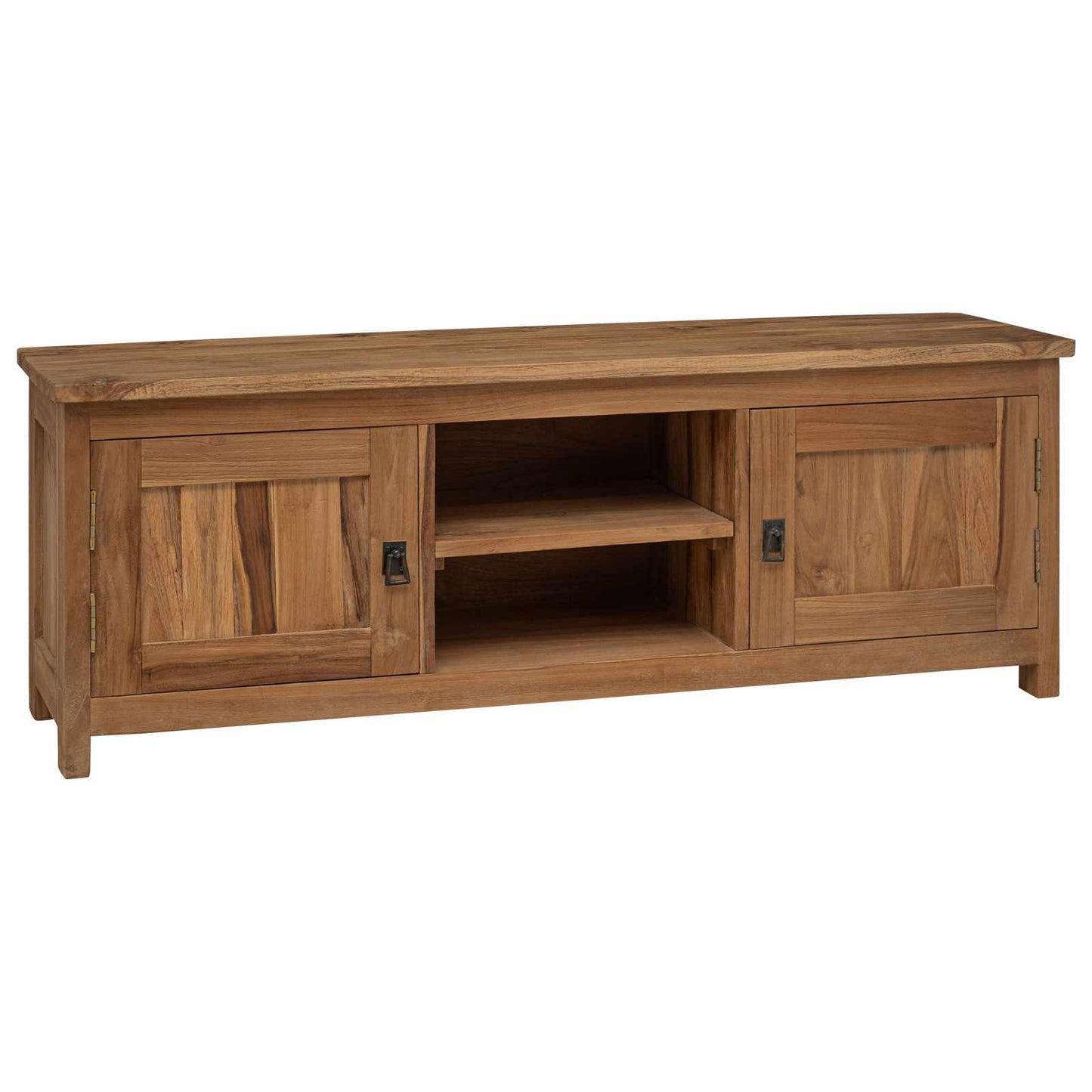 Tv-meubel 110 x 30 x 40 cm Naturel Massief Teakhout is nu te koop bij PeponiXL, paradijselijk wonen!