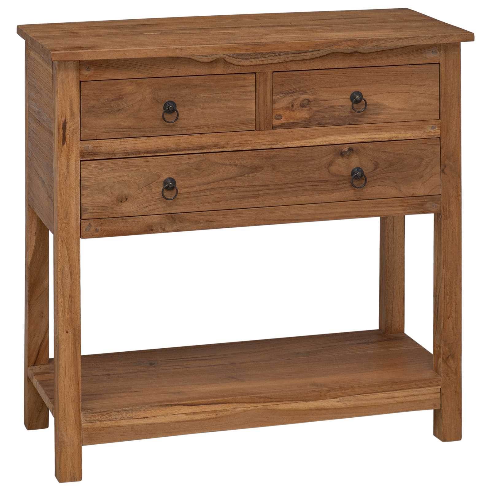 Dressoir Naturel 79 x 35 x 80 cm Massief Teakhout is nu te koop bij PeponiXL, paradijselijk wonen!
