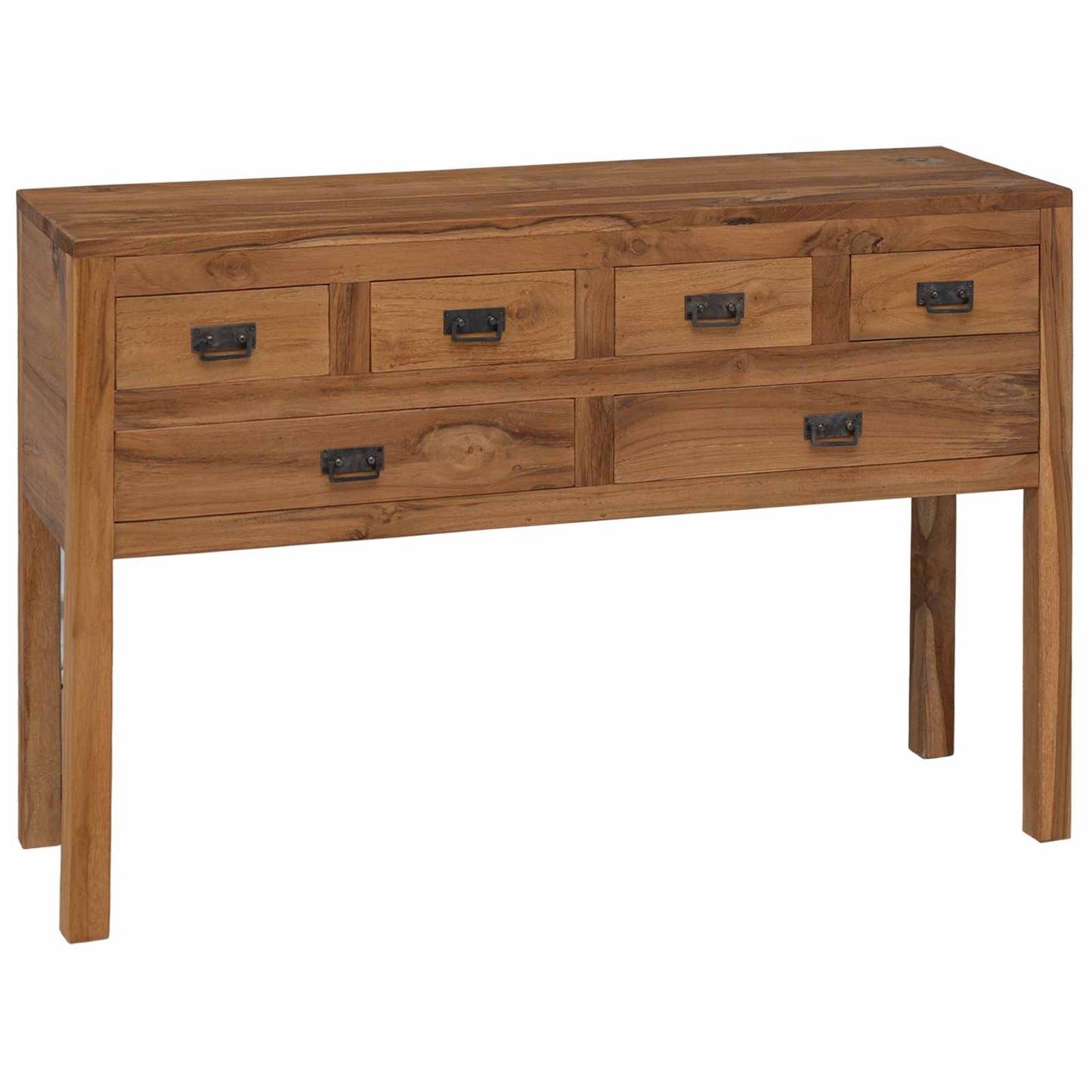 Dressoir Naturel 110 x 35 x 75,5 cm Massief Teakhout is nu te koop bij PeponiXL, paradijselijk wonen!