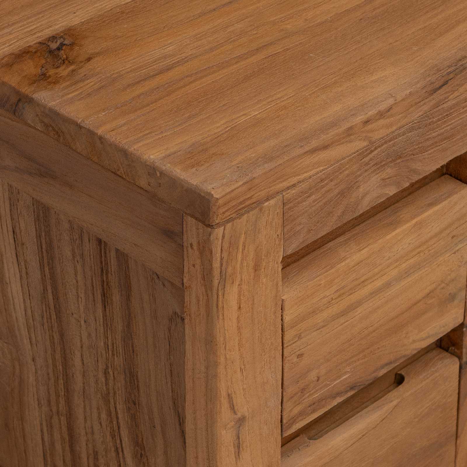 Tv-meubel 110 x 30 x 40 cm Naturel Massief Teakhout is nu te koop bij PeponiXL, paradijselijk wonen!