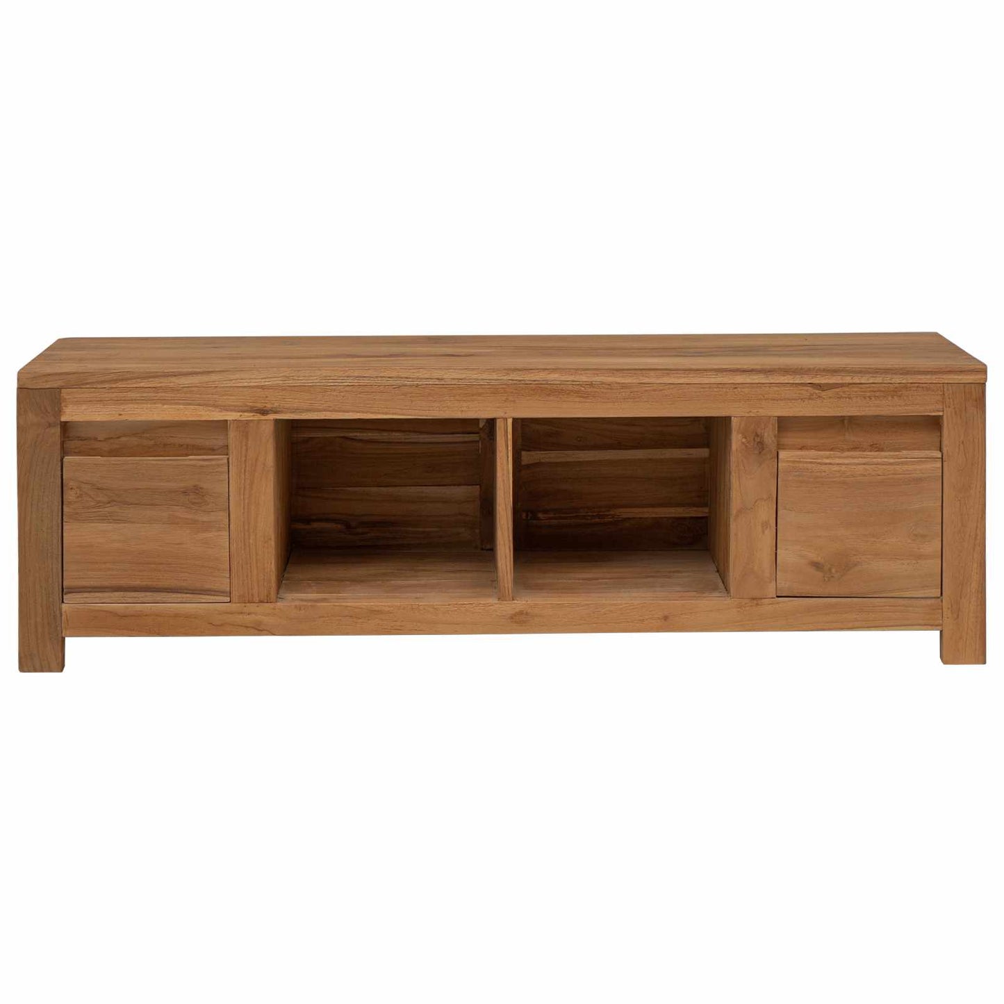 TV-kast 110 x 30 x 35 cm Naturel Massief Teakhout is nu te koop bij PeponiXL, paradijselijk wonen!
