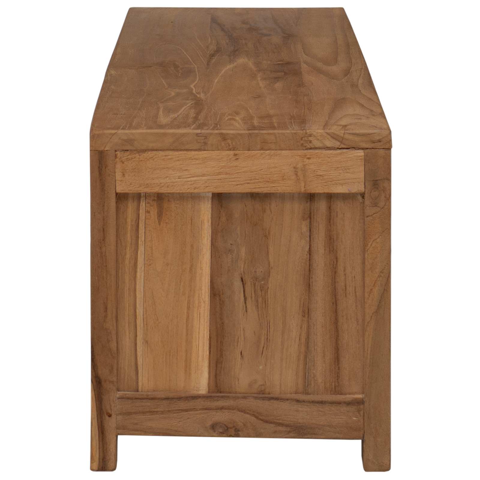 TV-kast 110 x 30 x 35 cm Naturel Massief Teakhout is nu te koop bij PeponiXL, paradijselijk wonen!