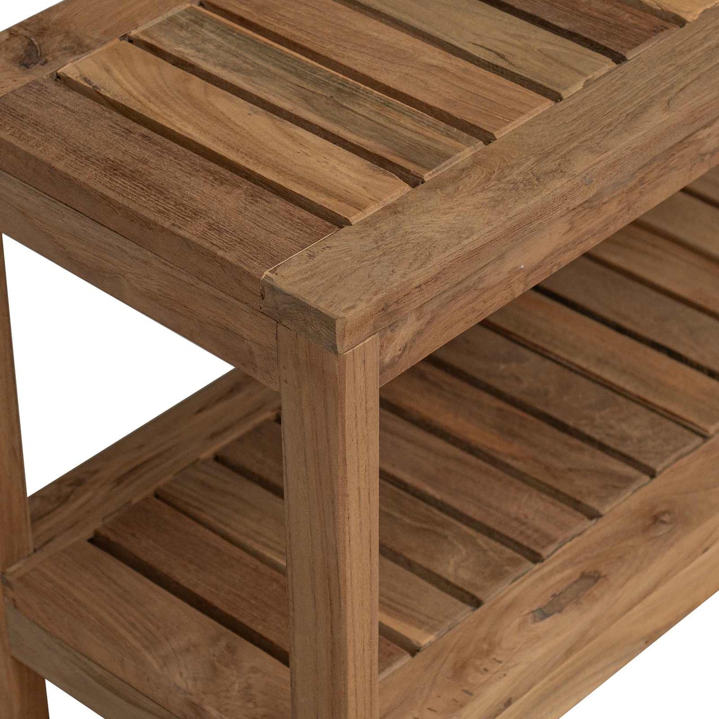 Badkamer Zijtafel Naturel 60 x 30 x 45 cm Massief Teakhout is nu te koop bij PeponiXL, paradijselijk wonen!