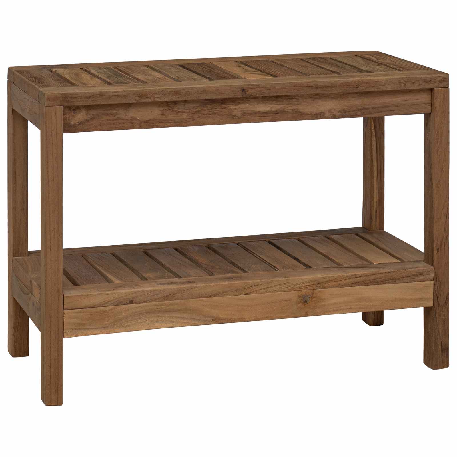 Badkamer Zijtafel Naturel 60 x 30 x 45 cm Massief Teakhout is nu te koop bij PeponiXL, paradijselijk wonen!
