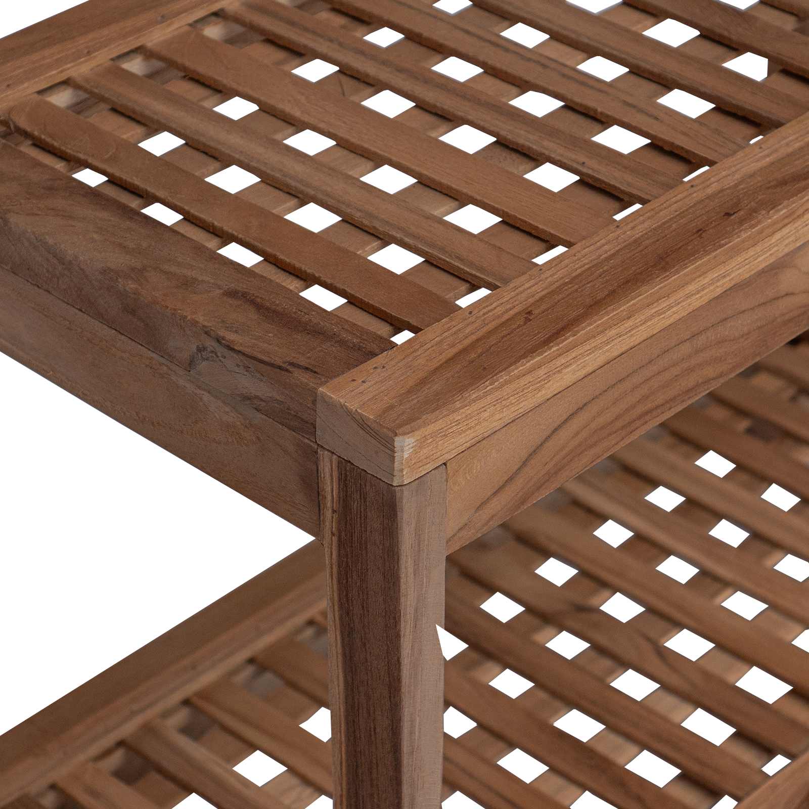 Badkamer Bijzettafel Naturel 60 x 30 x 45 cm Massief Teakhout is nu te koop bij PeponiXL, paradijselijk wonen!