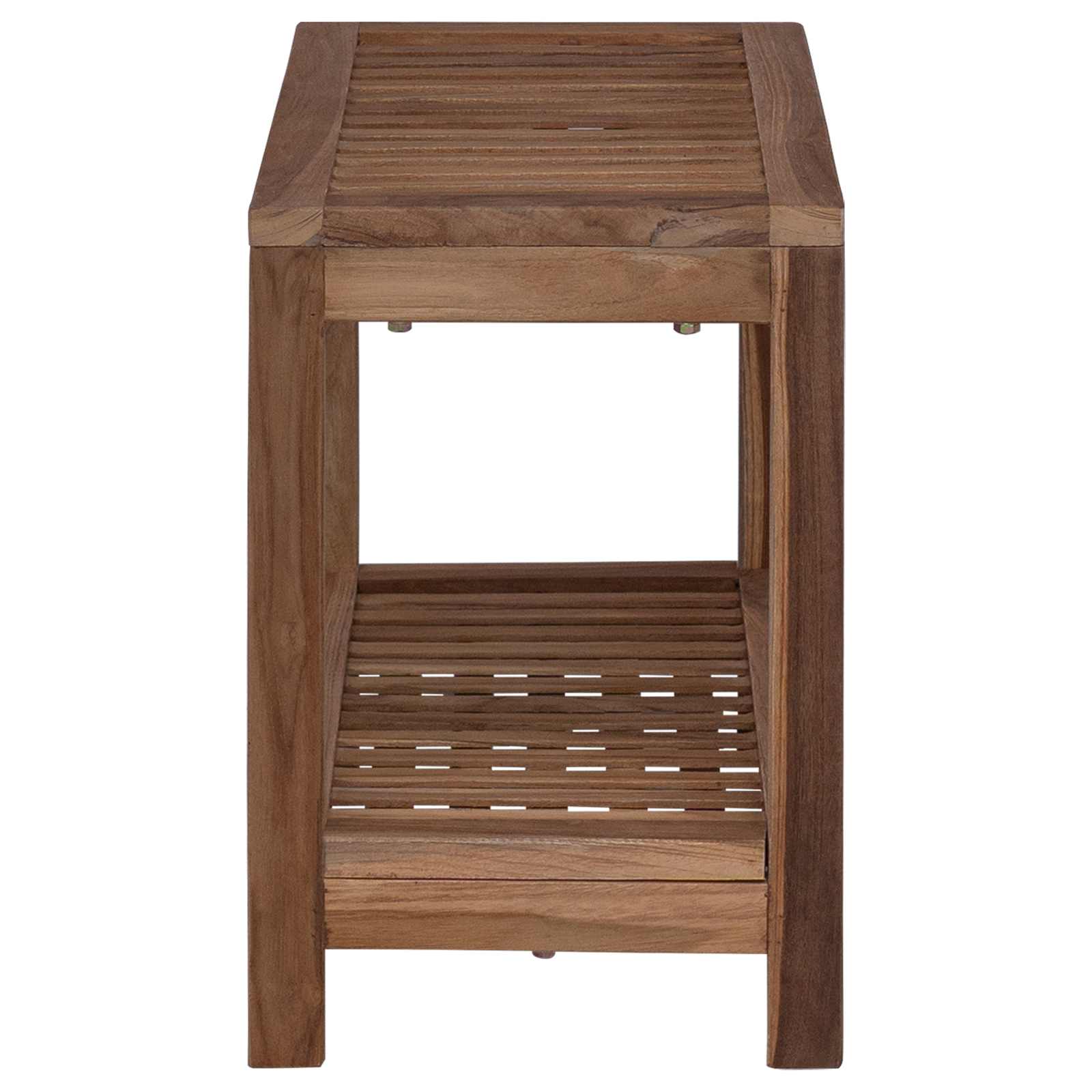 Badkamer Bijzettafel Naturel 60 x 30 x 45 cm Massief Teakhout is nu te koop bij PeponiXL, paradijselijk wonen!