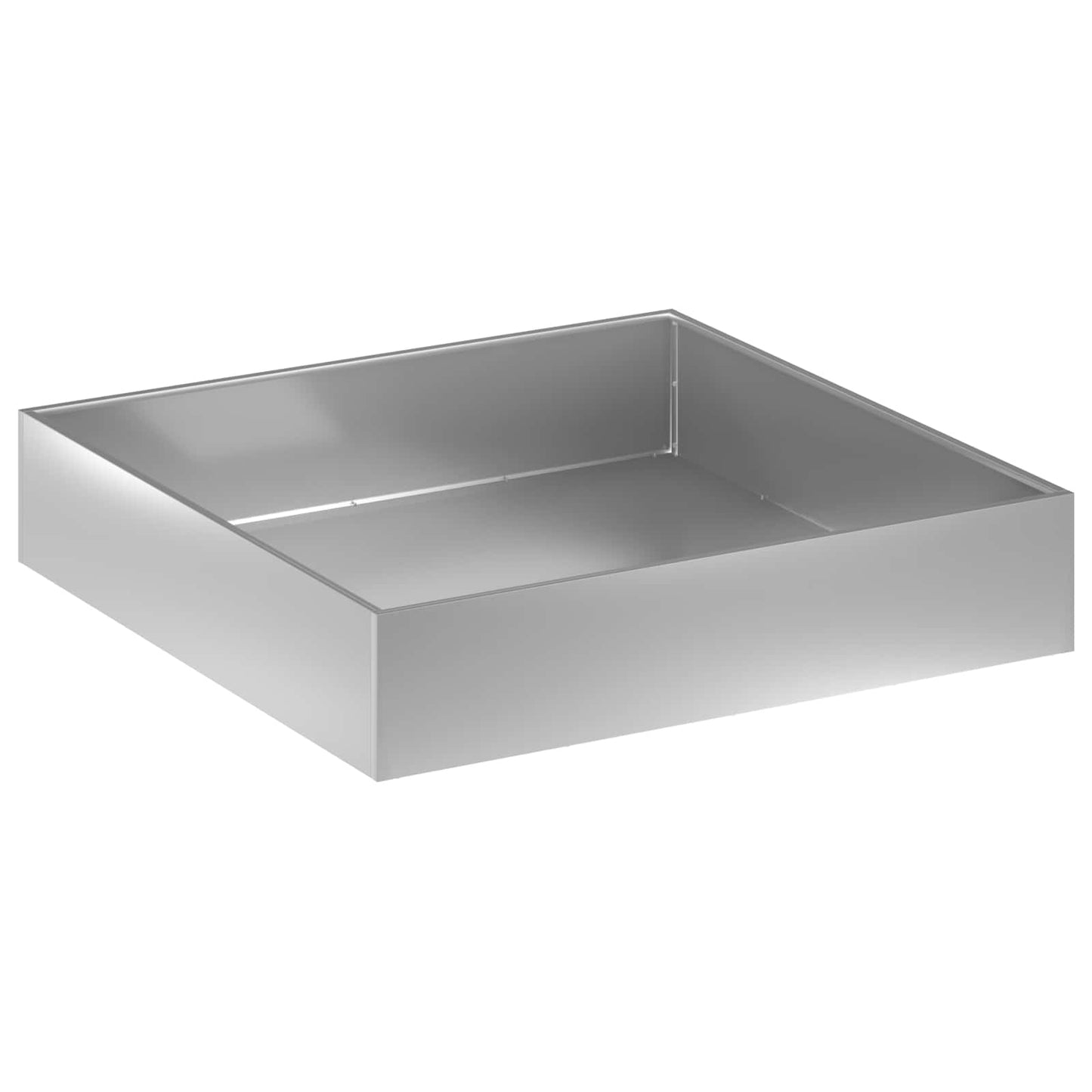 Tuin Bloempot zilver 80 x 80 x 20 cm Gegalvaniseerd staal is nu te koop bij PeponiXL, paradijselijk wonen!