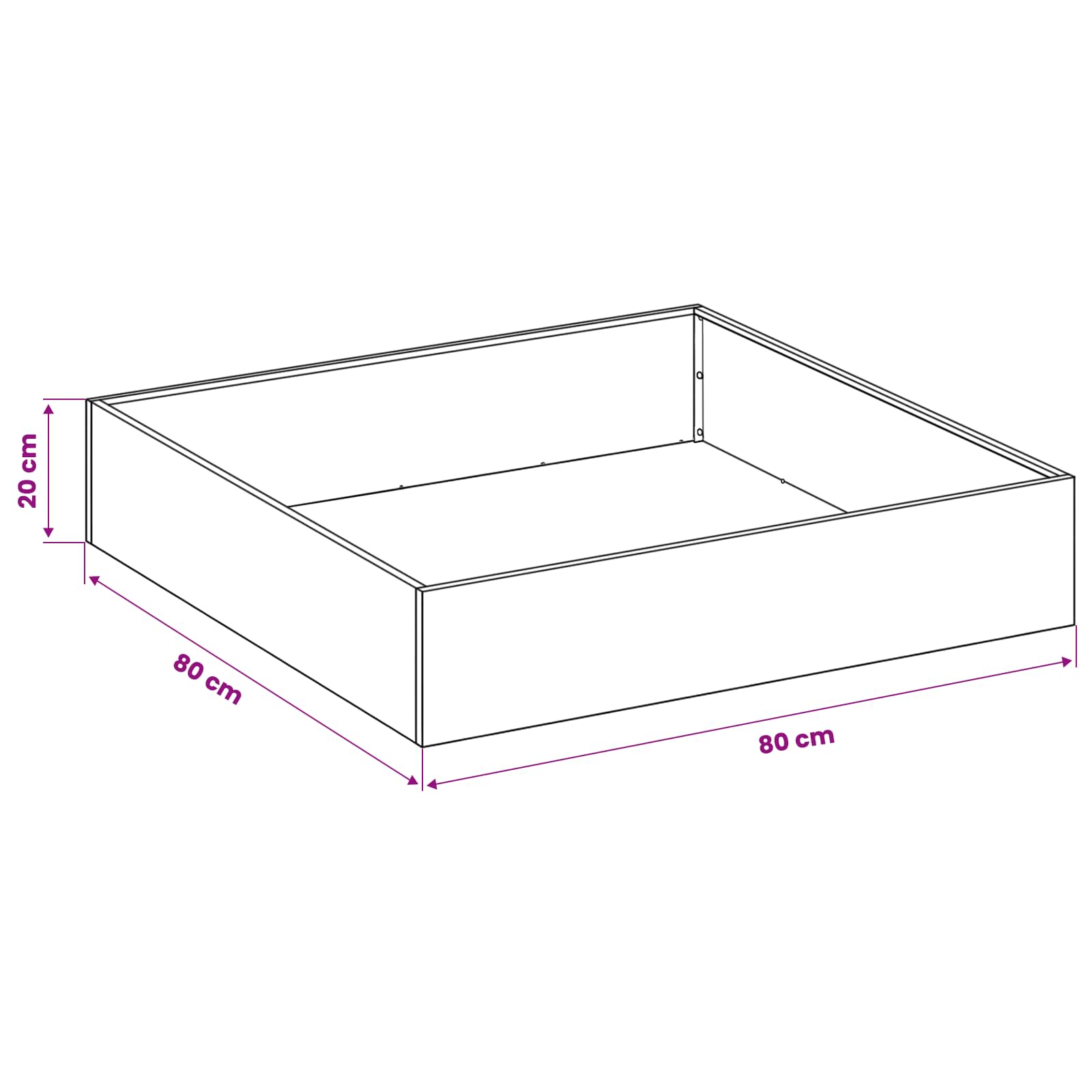 Tuin Bloempot Roestkleurig 80 x 80 x 20 cm weervast staal is nu te koop bij PeponiXL, paradijselijk wonen!