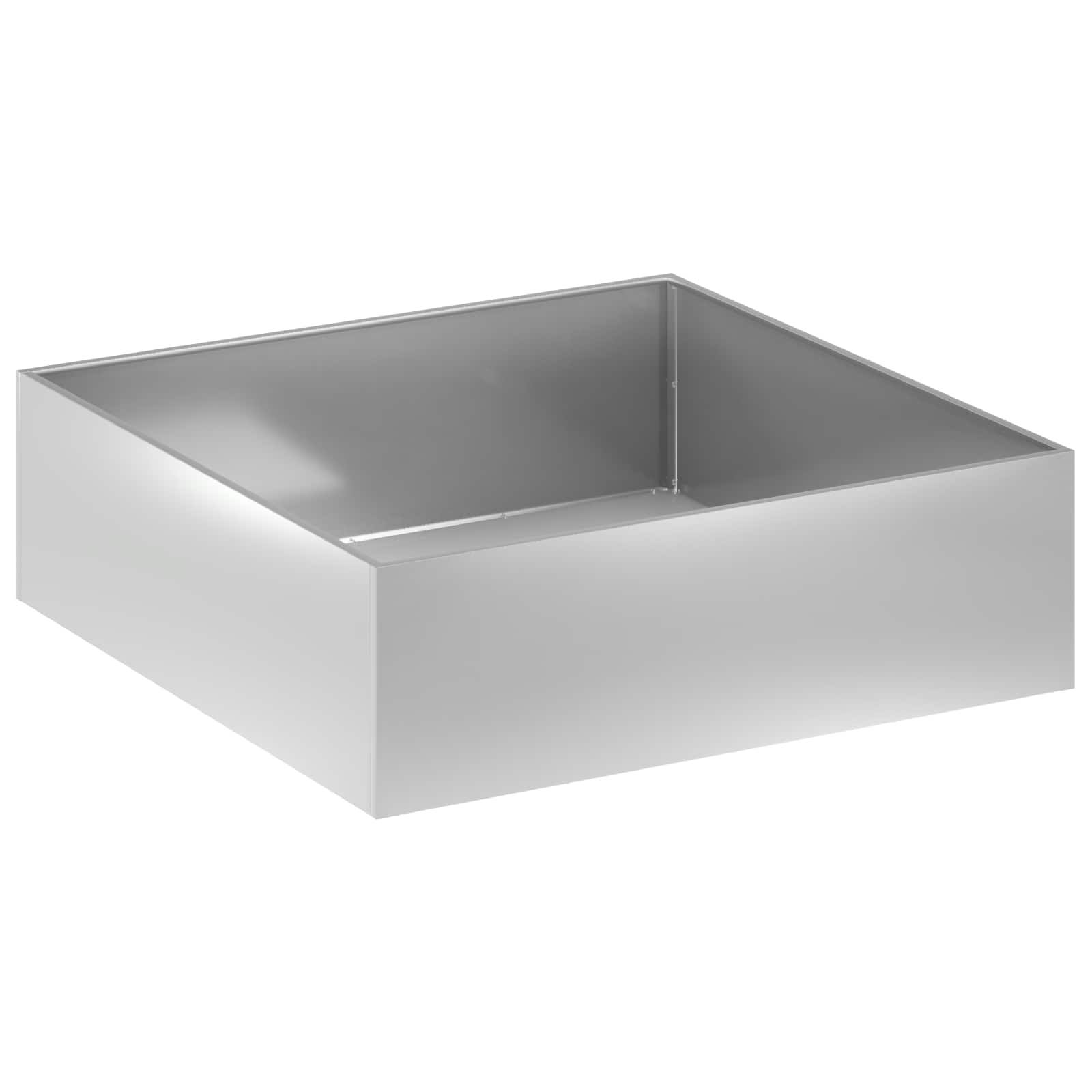 Tuin Bloempot zilver 80 x 80 x 30 cm Gegalvaniseerd staal is nu te koop bij PeponiXL, paradijselijk wonen!
