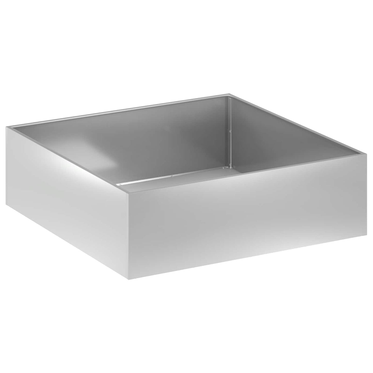 Tuin Bloempot 2 st zilver 80 x 80 x 30 cm Gegalvaniseerd staal is nu te koop bij PeponiXL, paradijselijk wonen!