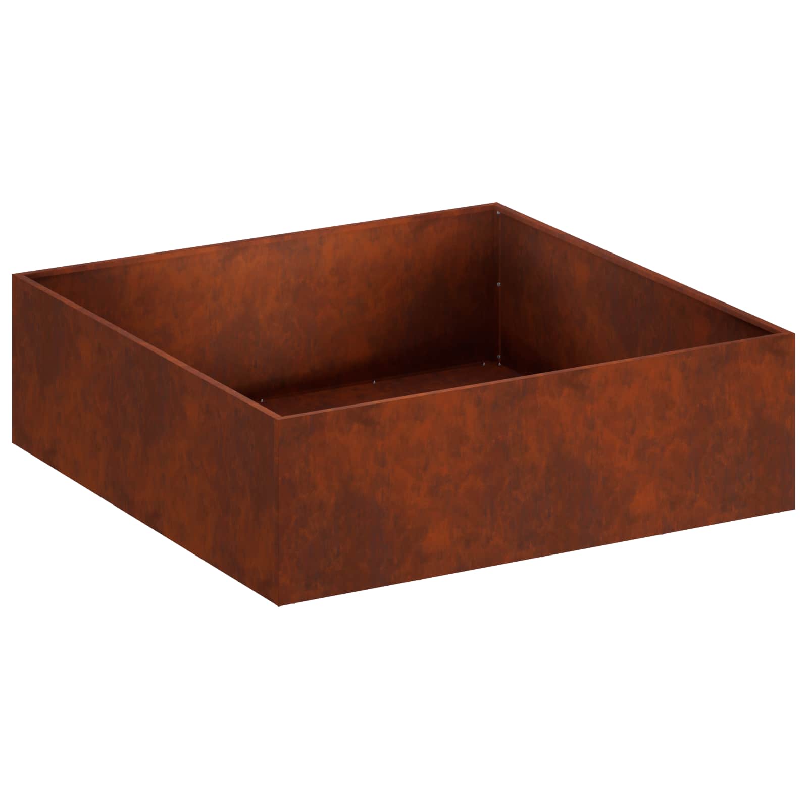 Tuin Bloempot Roestkleurig 80 x 80 x 30 cm weervast staal is nu te koop bij PeponiXL, paradijselijk wonen!