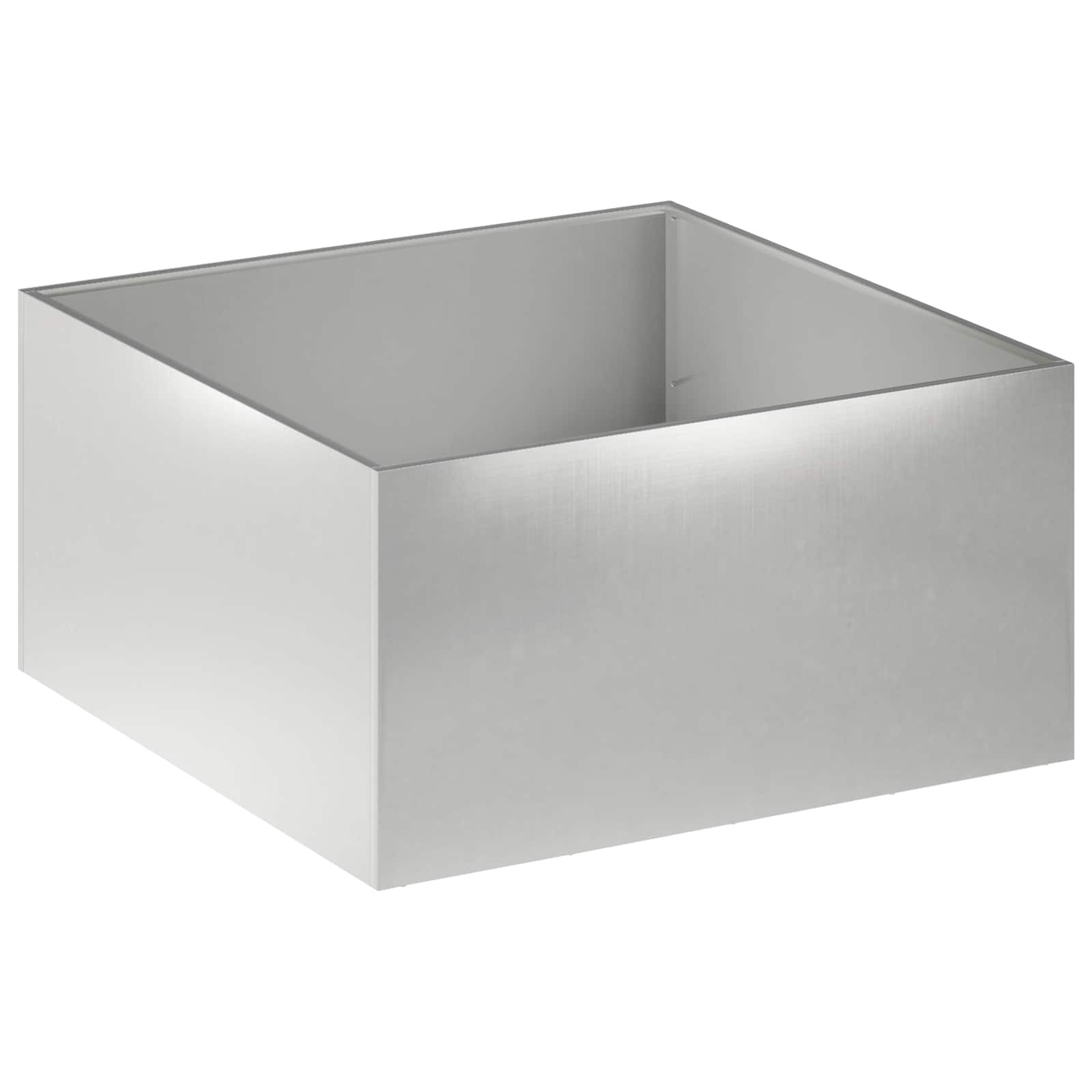 Tuin Bloempot zilver 60 x 60 x 40 cm Roestvrij staal is nu te koop bij PeponiXL, paradijselijk wonen!