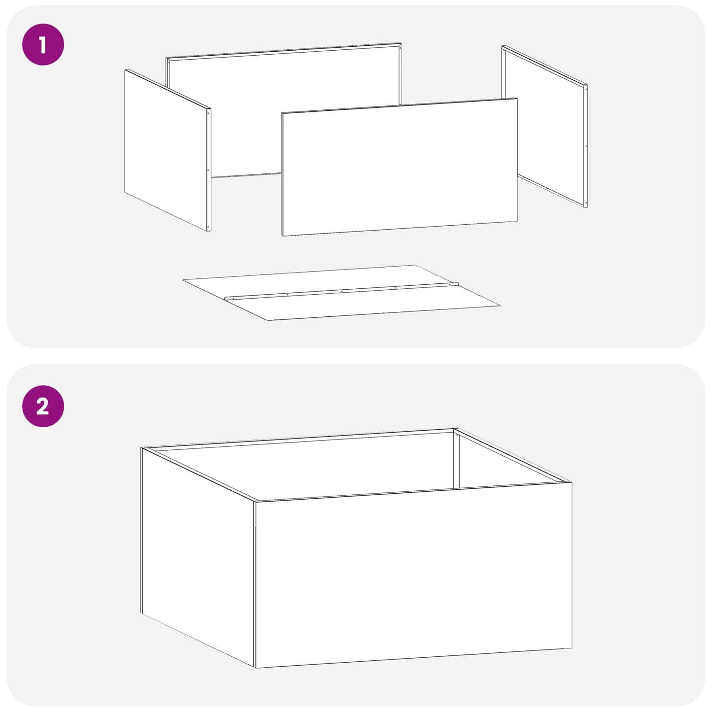 Tuin Bloempot 2 st zilver 60 x 60 x 40 cm Roestvrij staal is nu te koop bij PeponiXL, paradijselijk wonen!