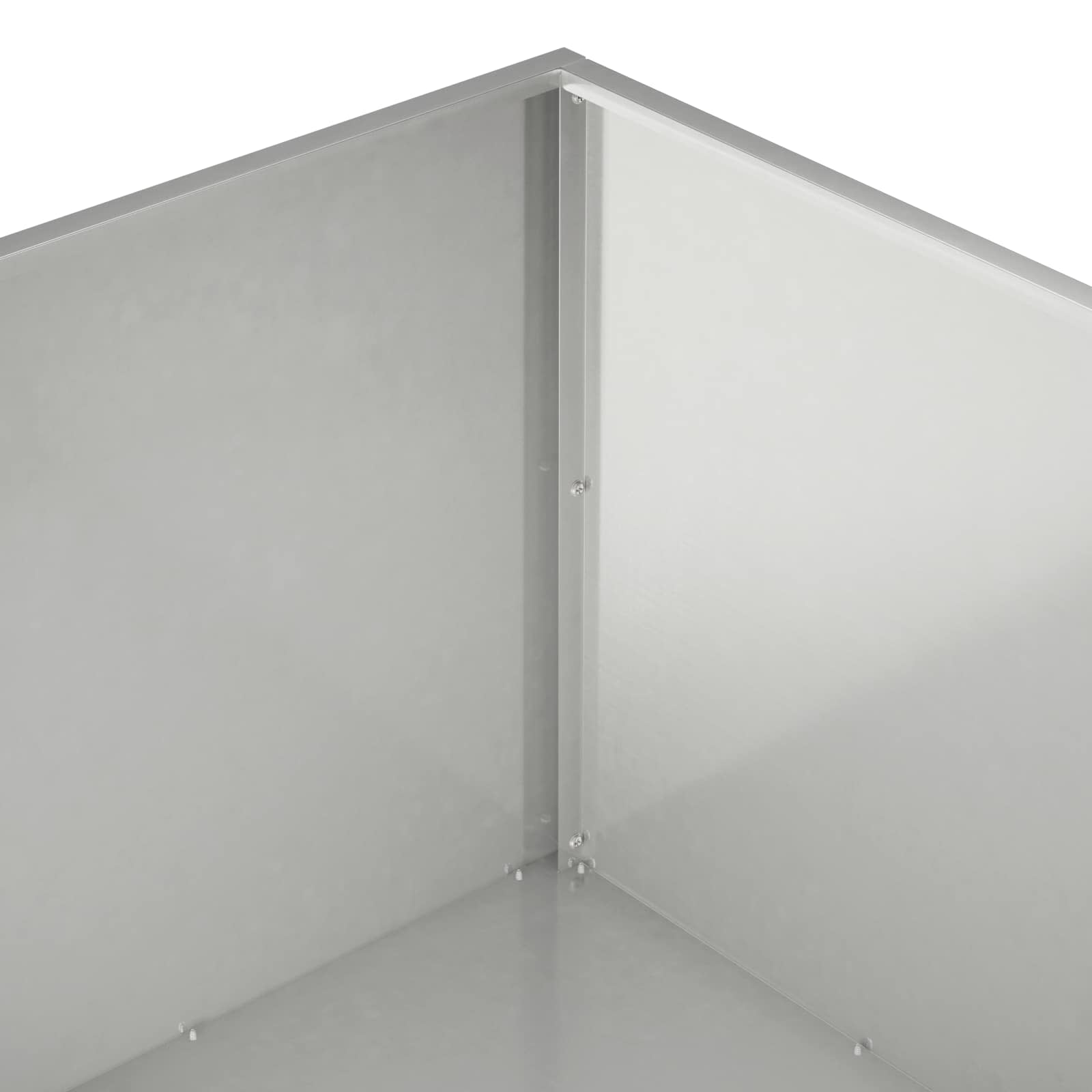 Tuin Bloempot zilver 80 x 80 x 40 cm Roestvrij staal is nu te koop bij PeponiXL, paradijselijk wonen!