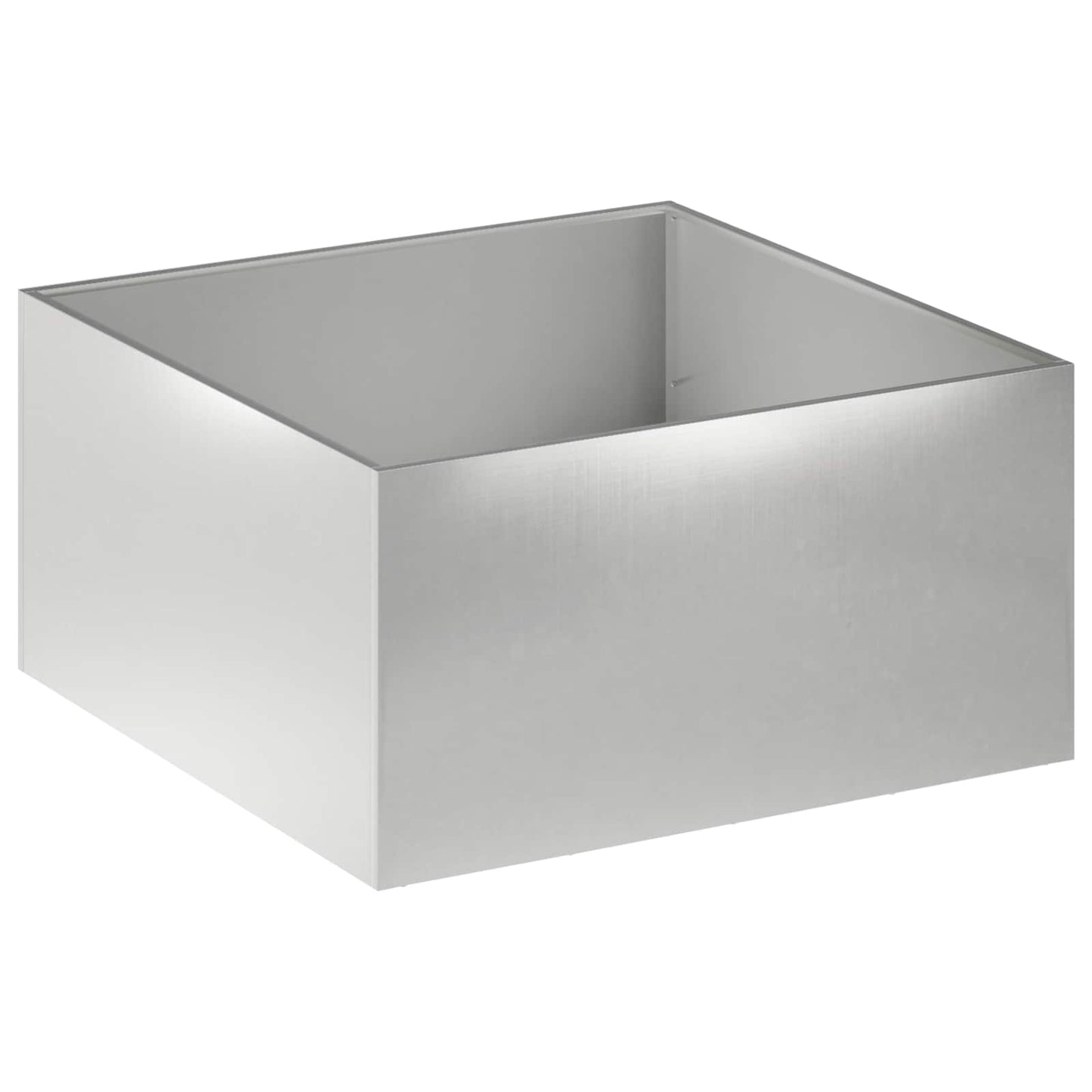 Tuin Bloempot 2 st zilver 80 x 80 x 40 cm Roestvrij staal is nu te koop bij PeponiXL, paradijselijk wonen!