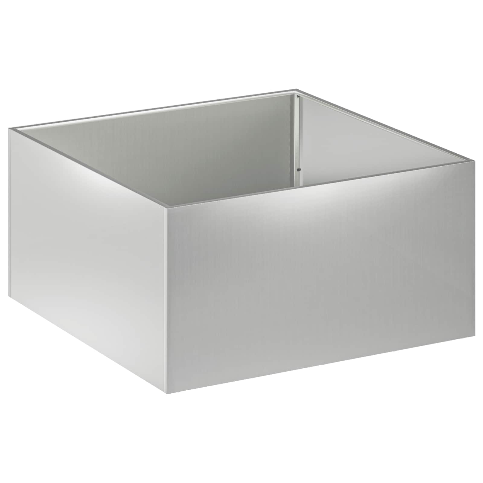 Tuin Bloempot 2 st zilver 80 x 80 x 40 cm Gegalvaniseerd staal is nu te koop bij PeponiXL, paradijselijk wonen!