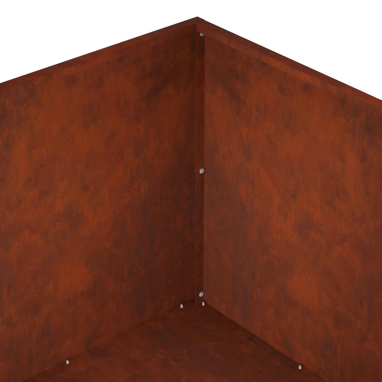 Tuin Bloempot 2 st Roestkleurig 80 x 80 x 40 cm weervast staal is nu te koop bij PeponiXL, paradijselijk wonen!