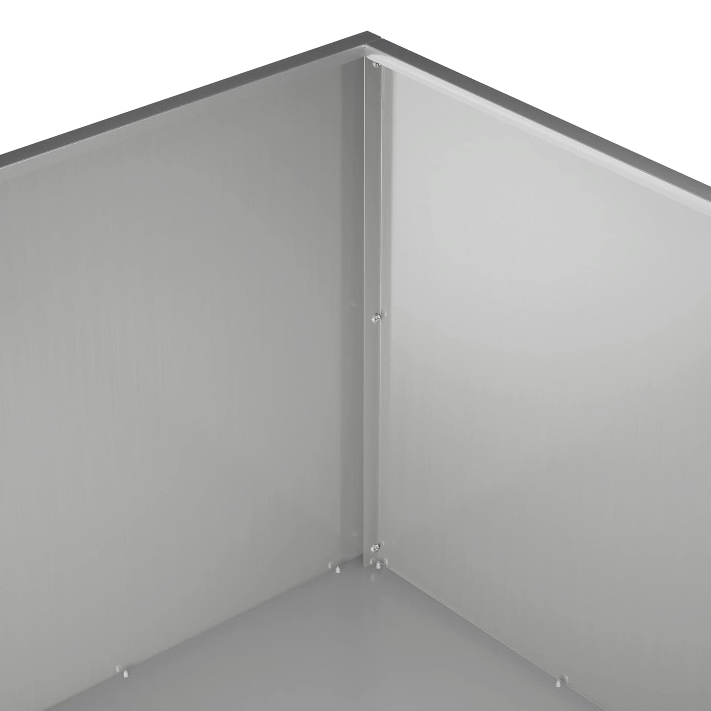 Tuin Bloempot zilver 100 x 100 x 40 cm Gegalvaniseerd staal is nu te koop bij PeponiXL, paradijselijk wonen!